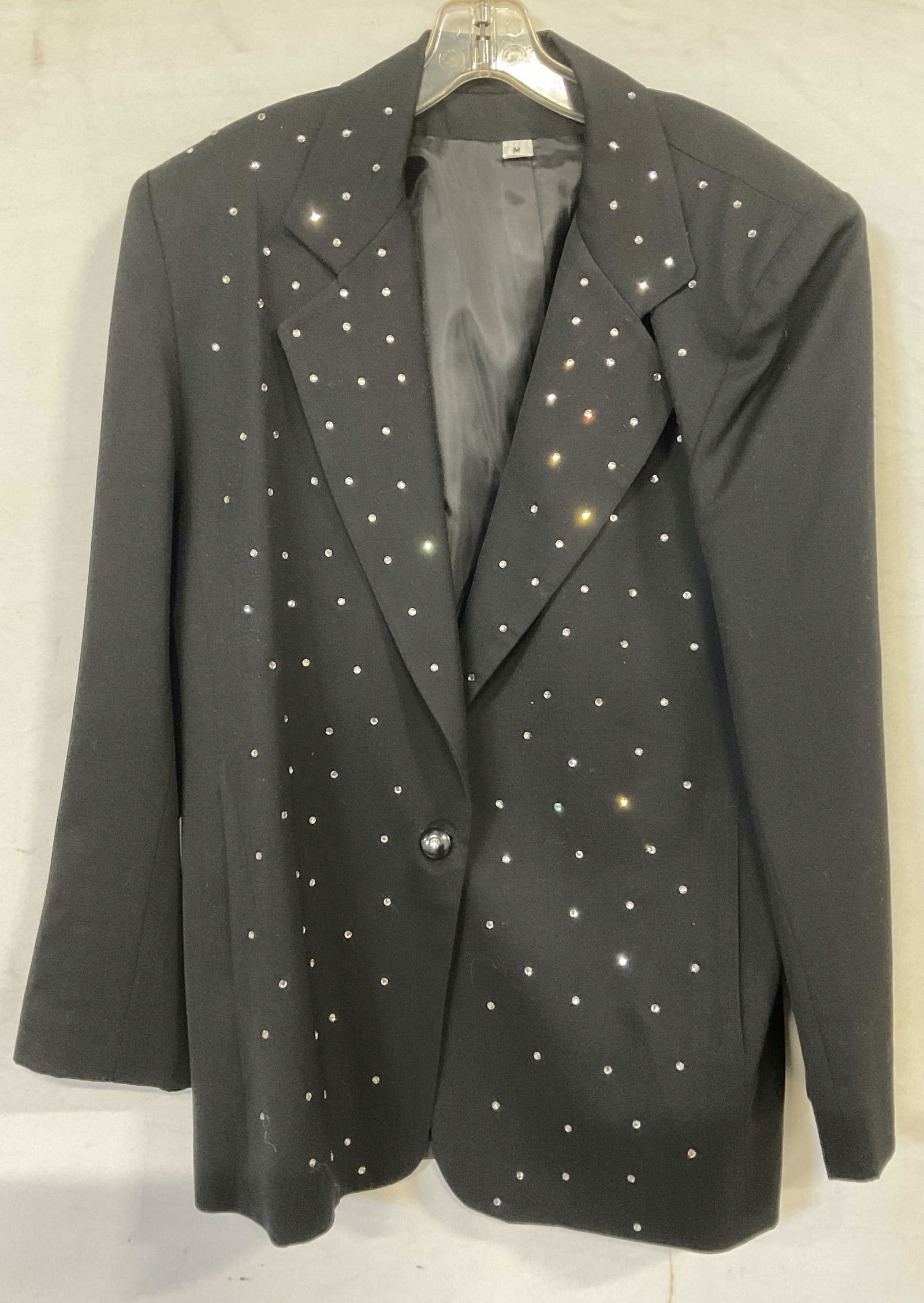 Vintage Bejeweled Black Single Button Blazer, USA (1 of 10)