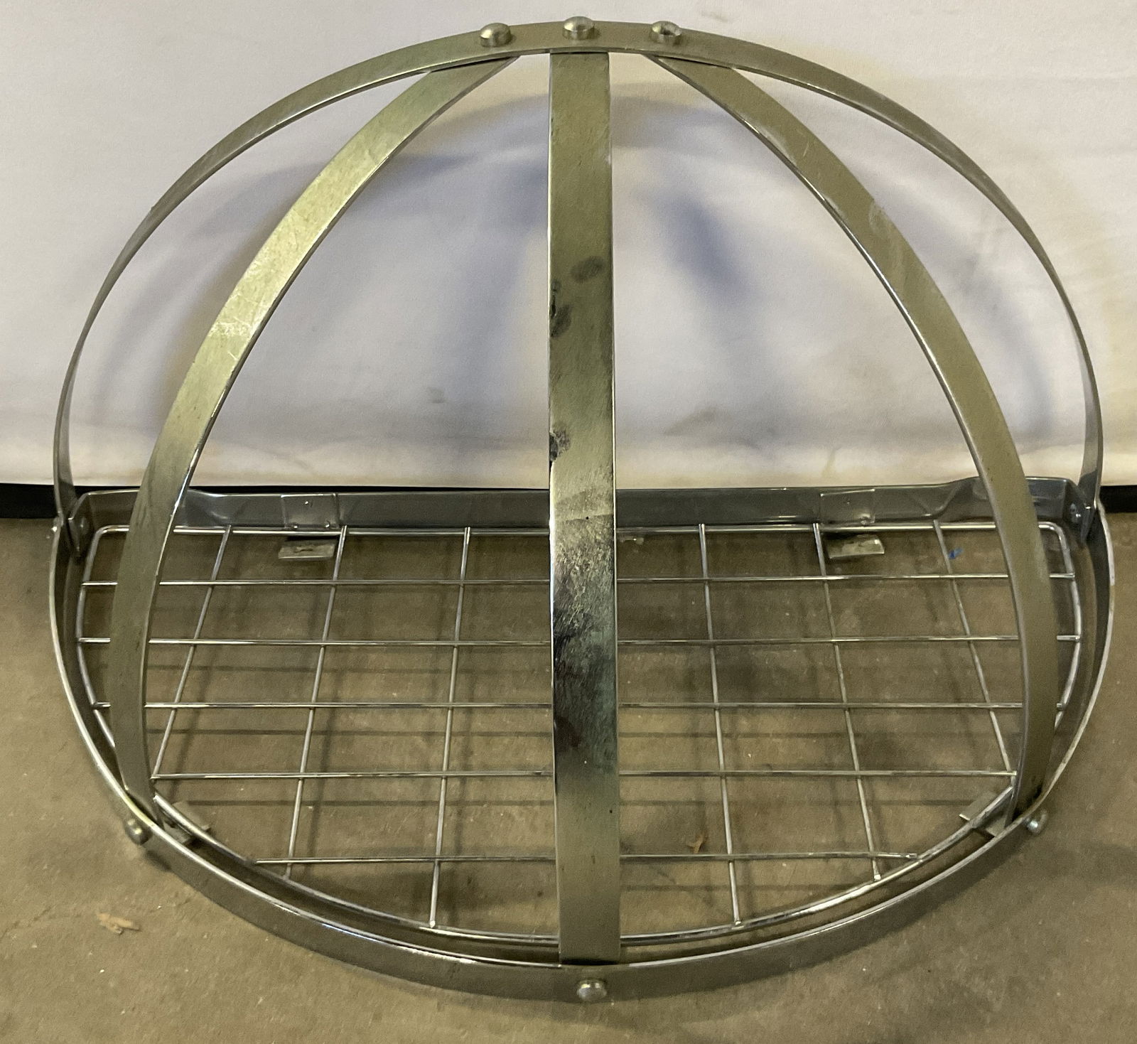 Silver Tone Metal Pot Rack, Wall Decor (1 of 7)