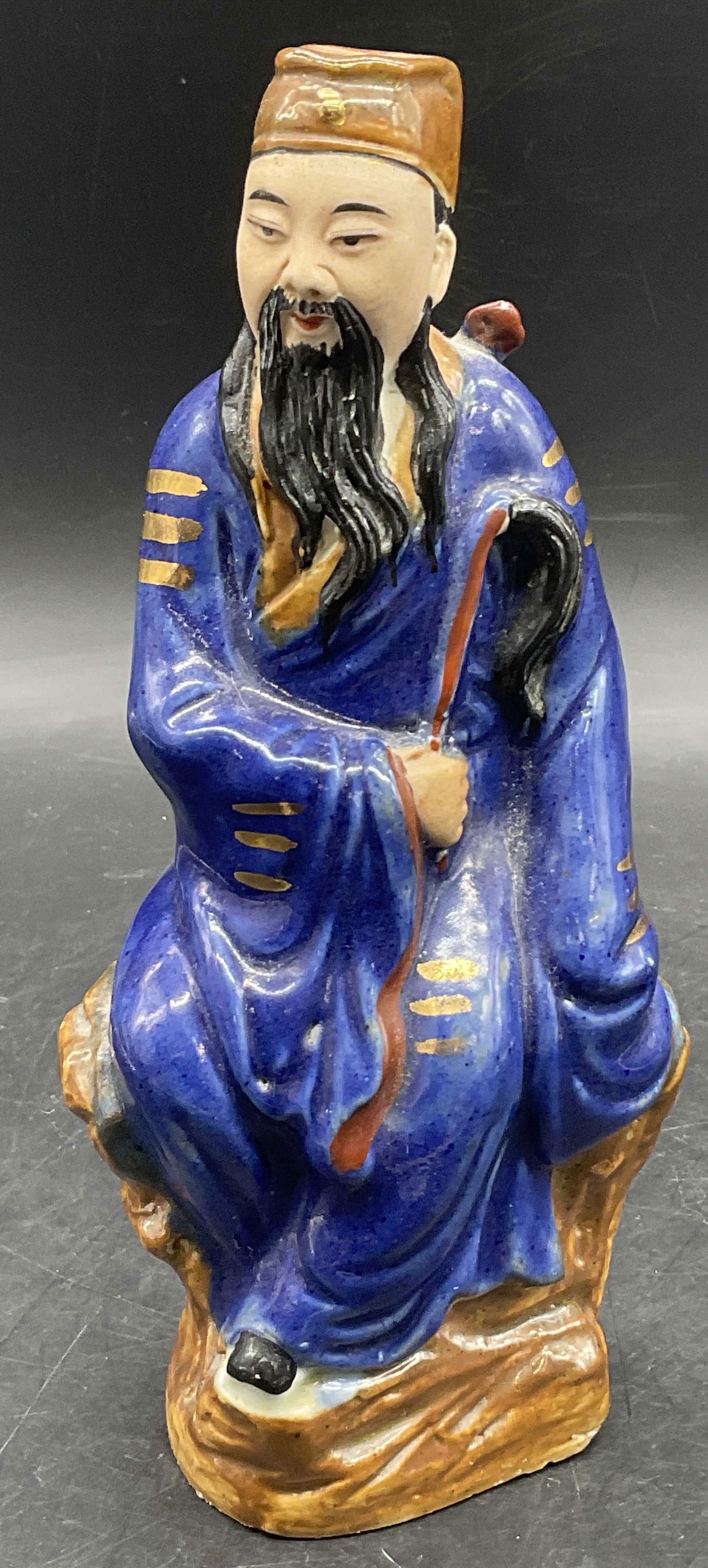 Signed Hand Painted Asian Ceramic Figural (1 of 8)