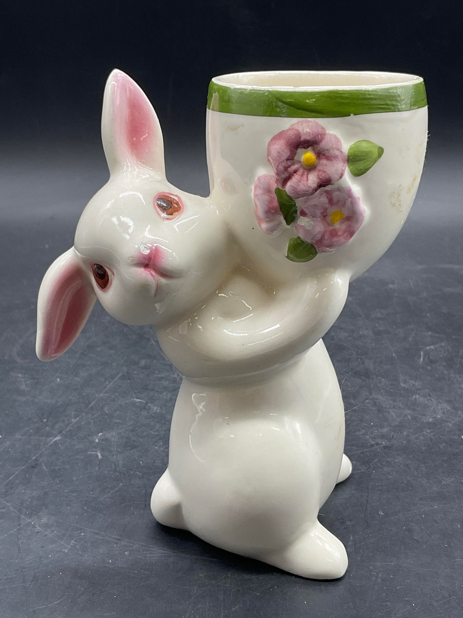 1981 AVON Ceramic Rabbit W/ Egg Figural (1 of 7)