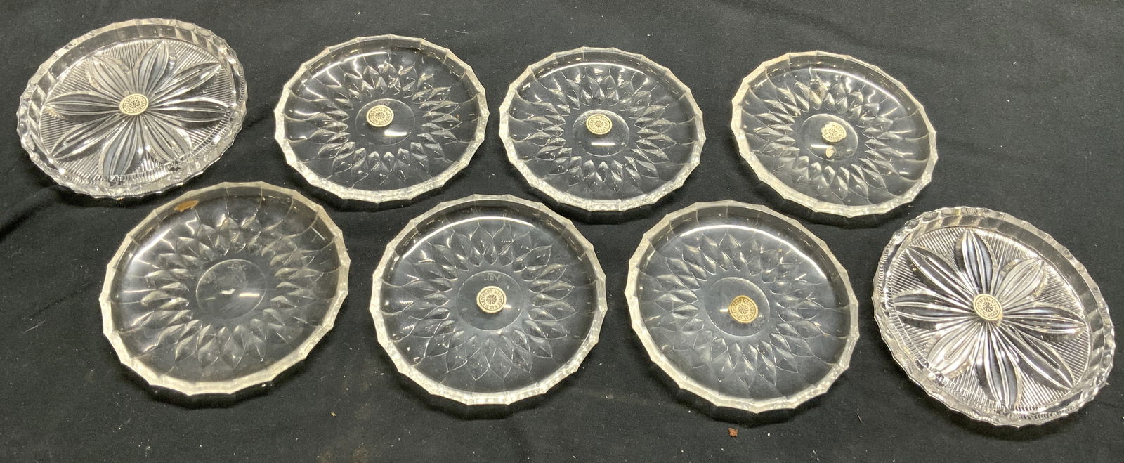 VAL ST LAMBERT Lot 8 Crystal Casters (1 of 6)