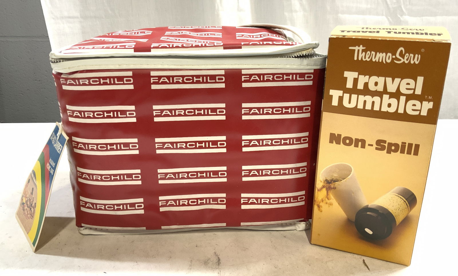 Lot 2 Fairchild Cooler & Thermo Sew Travel Tumbler (1 of 7)