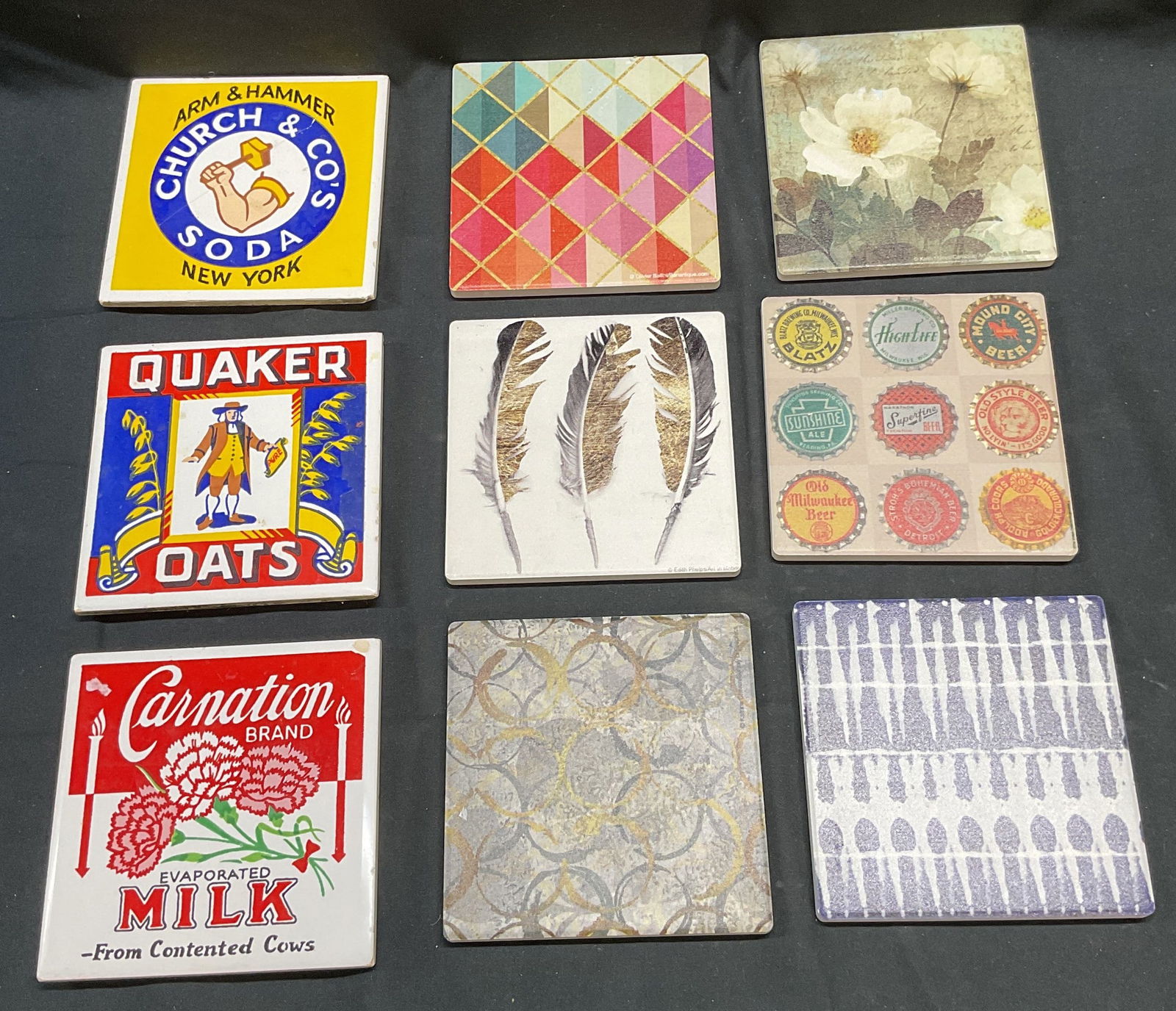 Group Lot Assorted Ceramic Coasters (1 of 7)