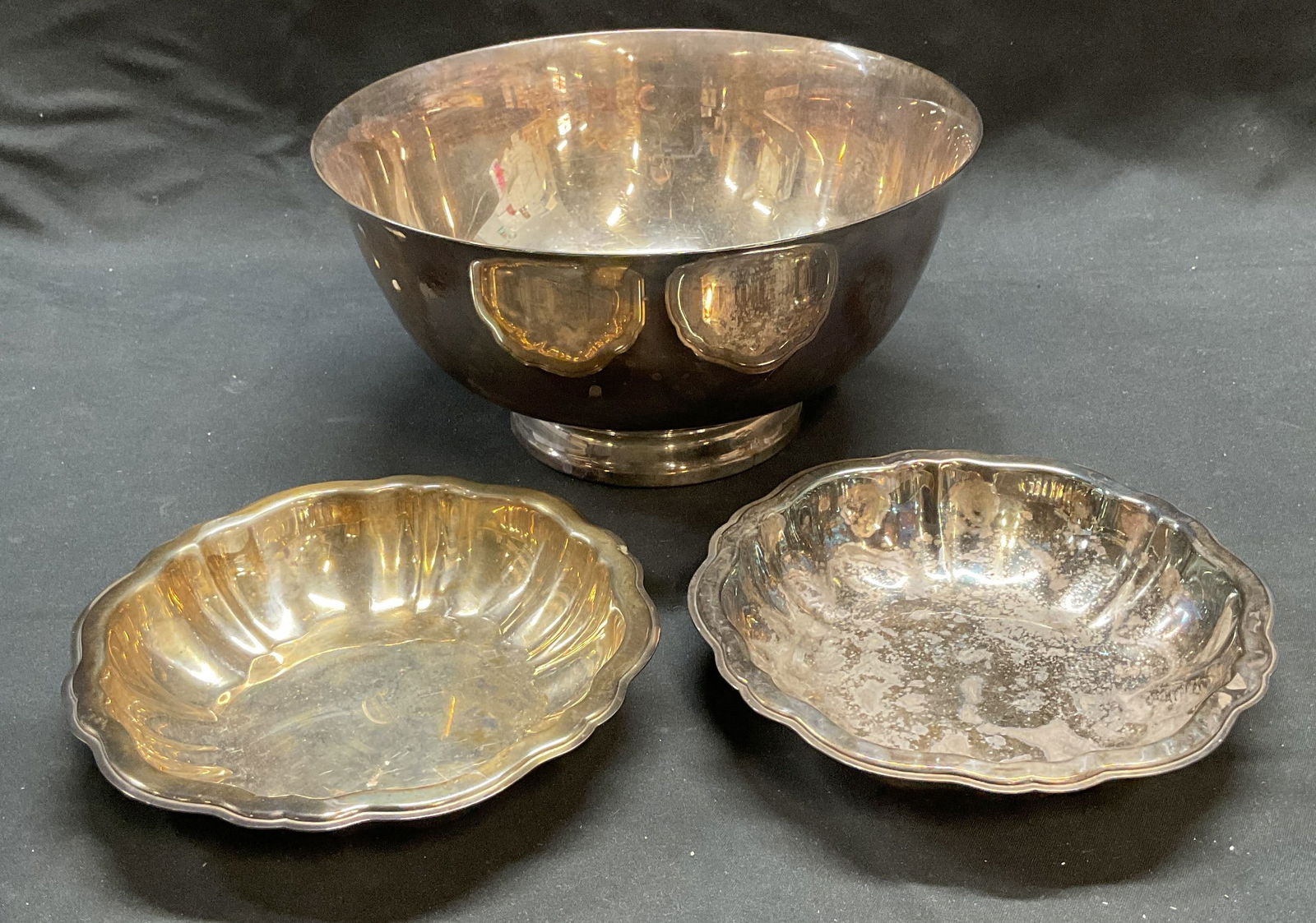 Lot 3 Vtg Reed & Barton, Rogers Silver Pl Bowls (1 of 8)