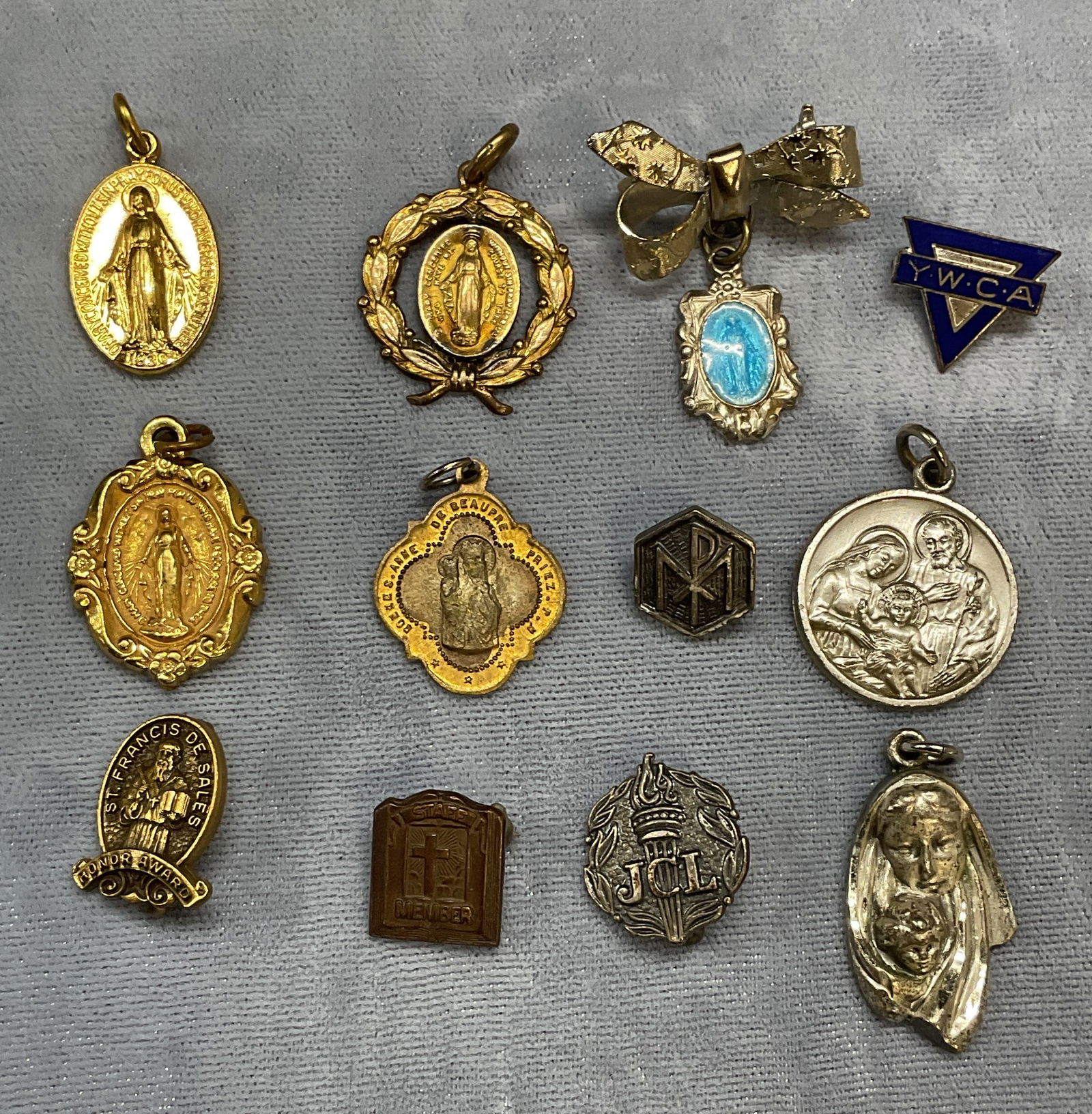 Group Lot Religious Pendants, Sterling Silver + (1 of 6)