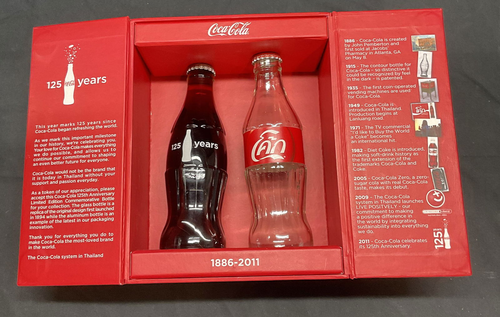Coca Cola 125 Yr Anniversary Box, Thailand (1 of 6)