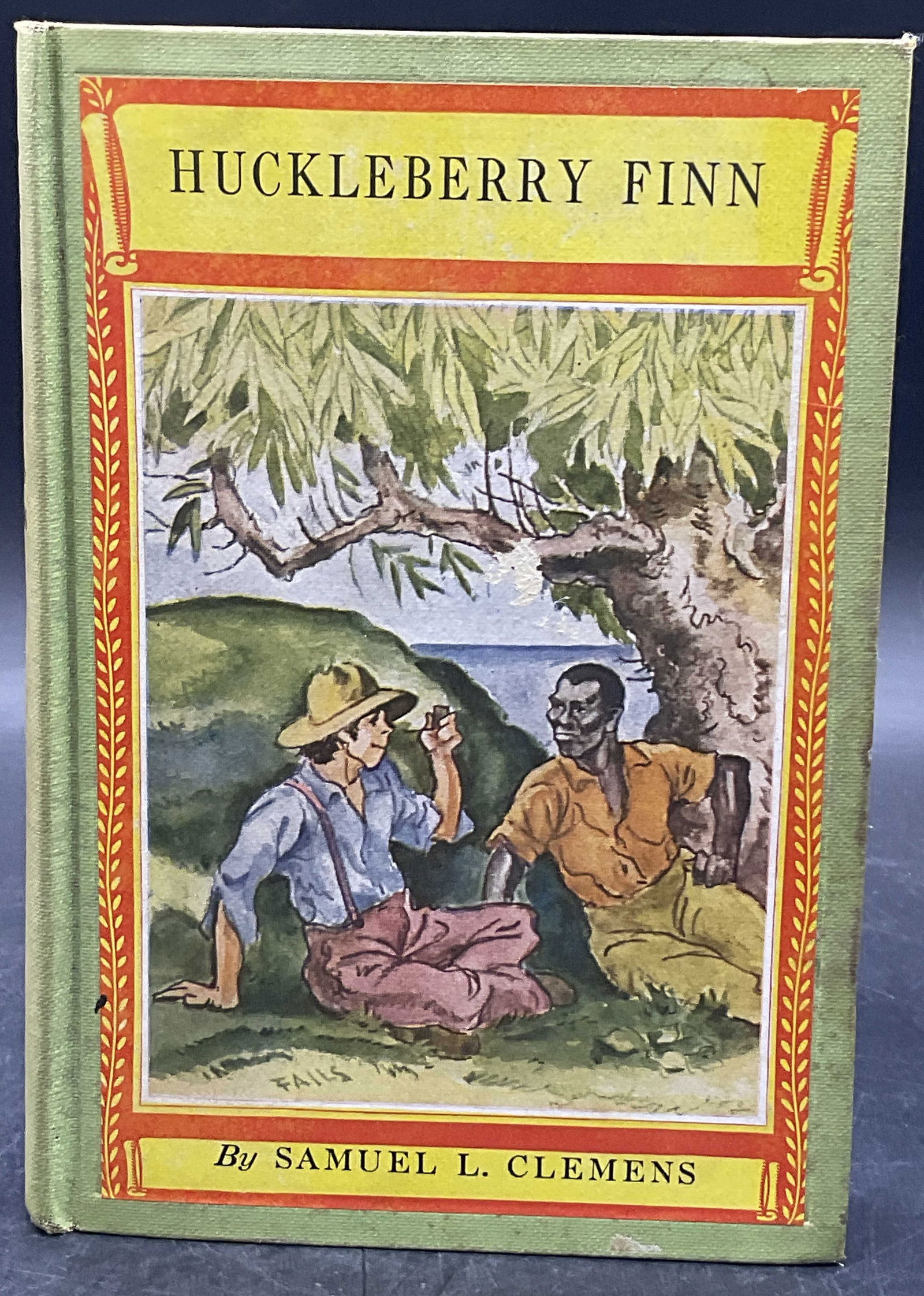 HUCKLEBERRY FINN Samuel Clemens Ilstr Book 1945 (1 of 10)