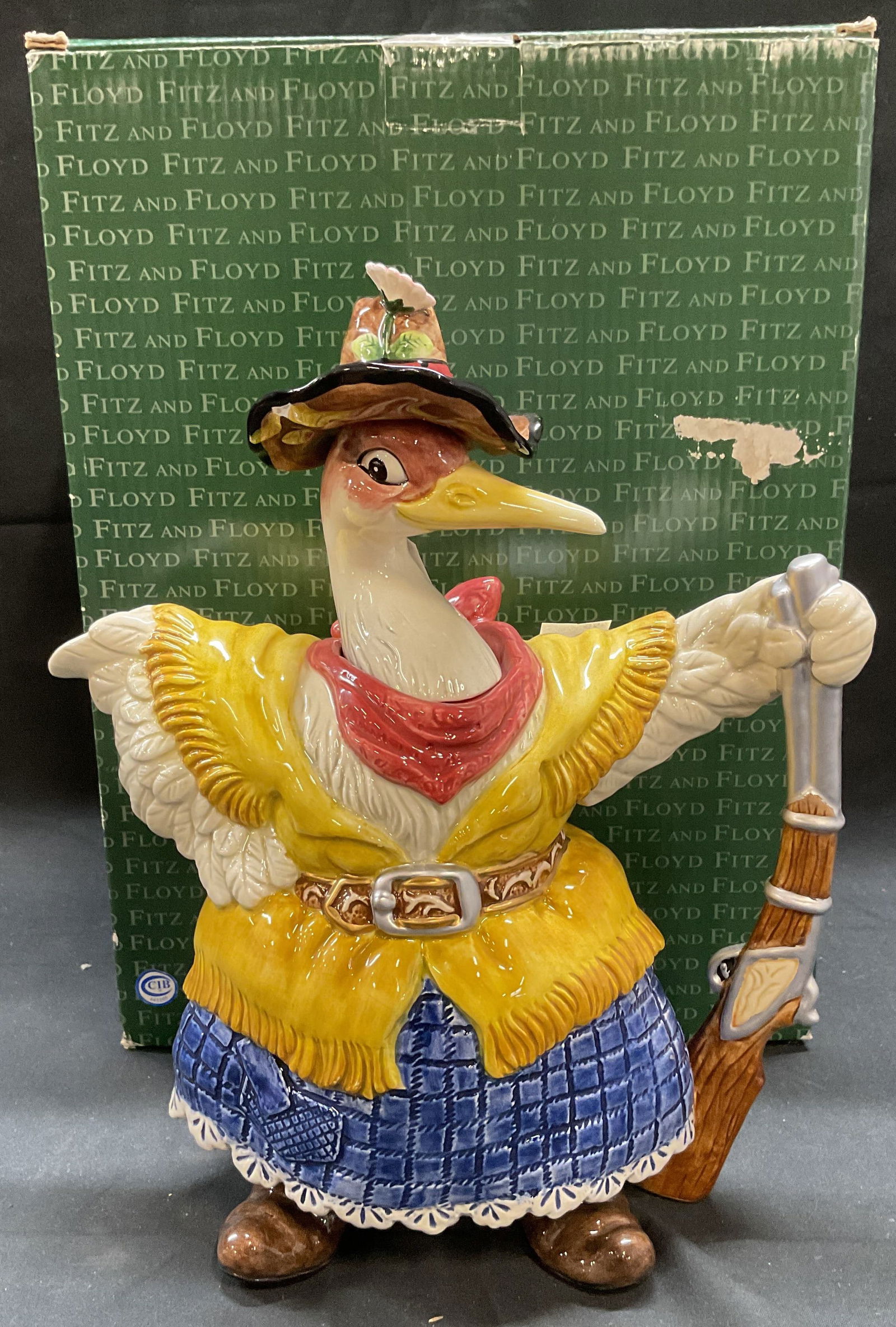 Fitz & Floyd Calamity Crane Ceramic Teapot (1 of 8)