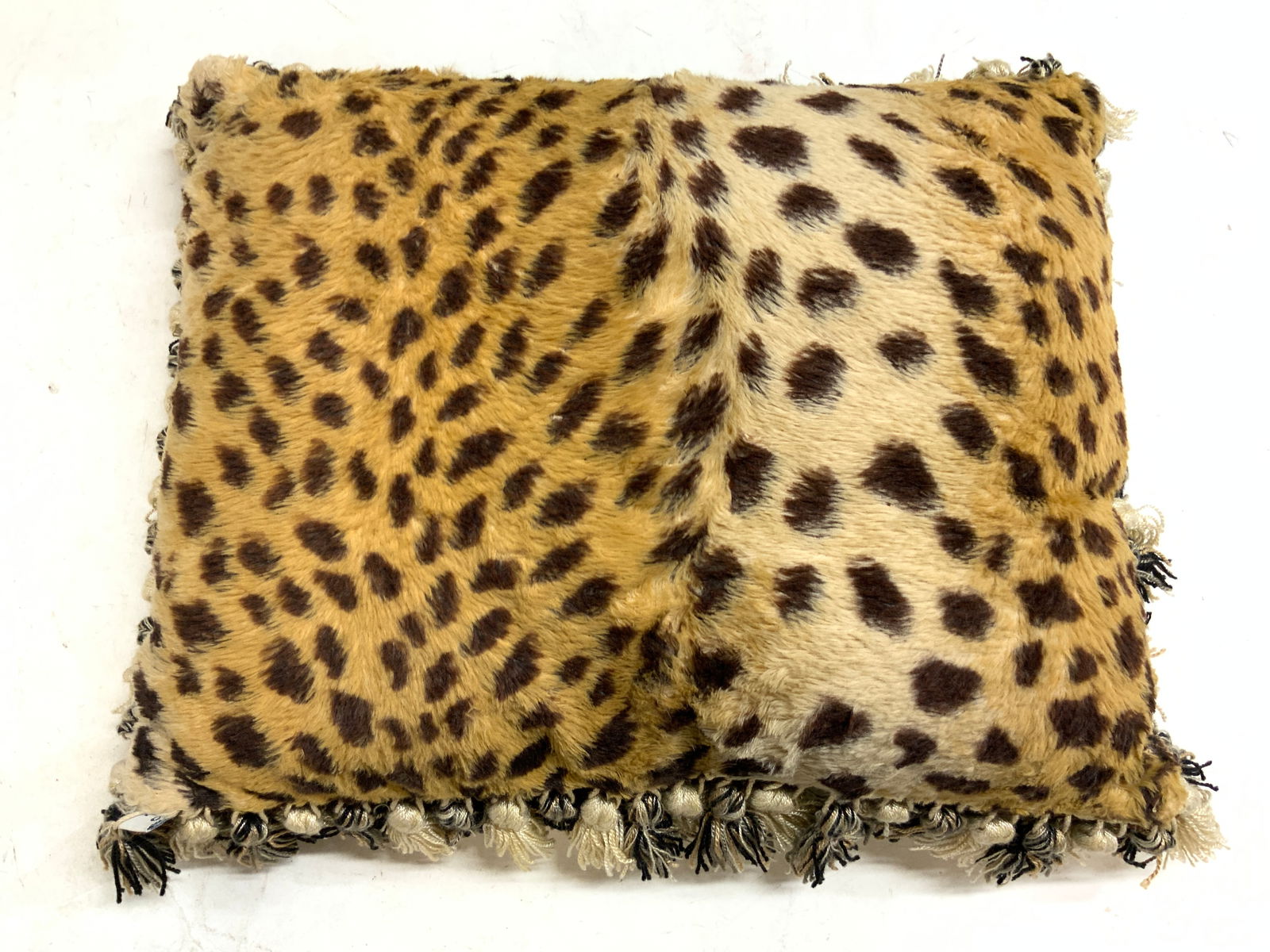Leopard Print Pillow W Tasseled Edges (1 of 6)