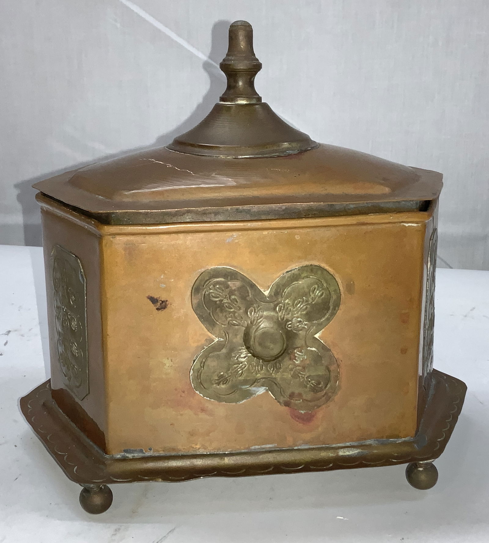 Copper and Brass Tea/ Biscuit Container (1 of 6)