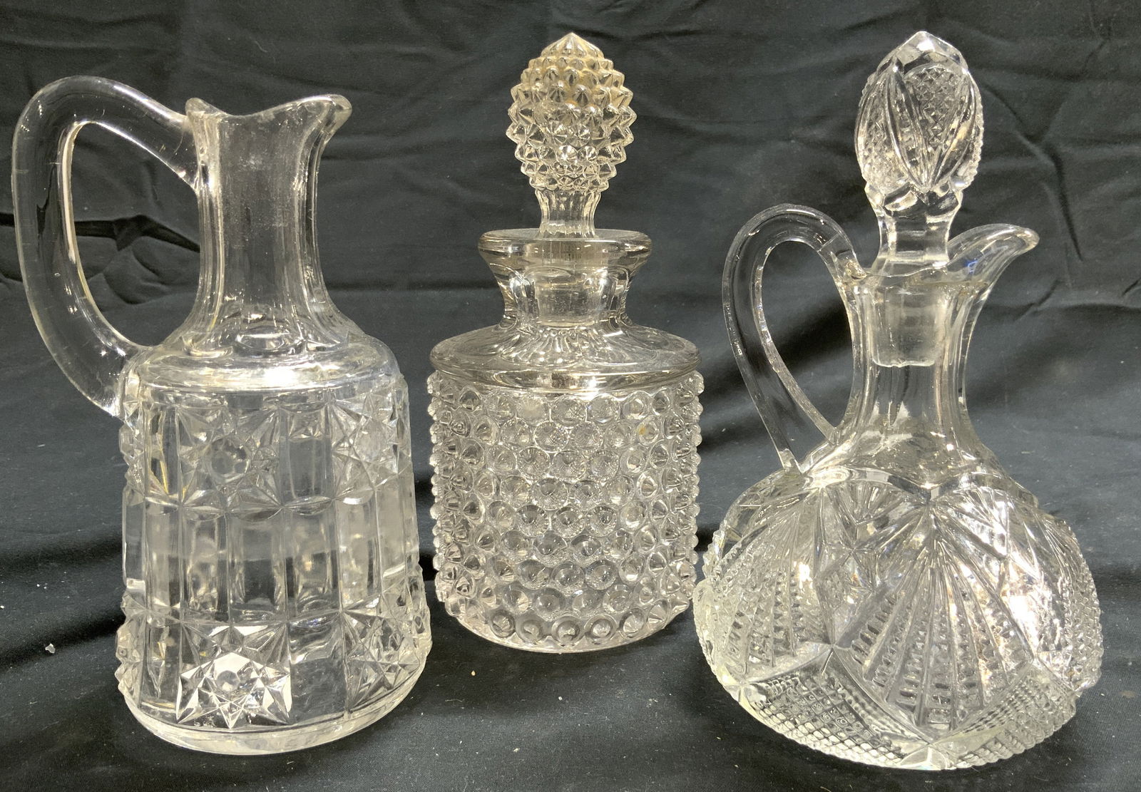 Lot 3 Art Glass Ewers & Decanter (1 of 7)
