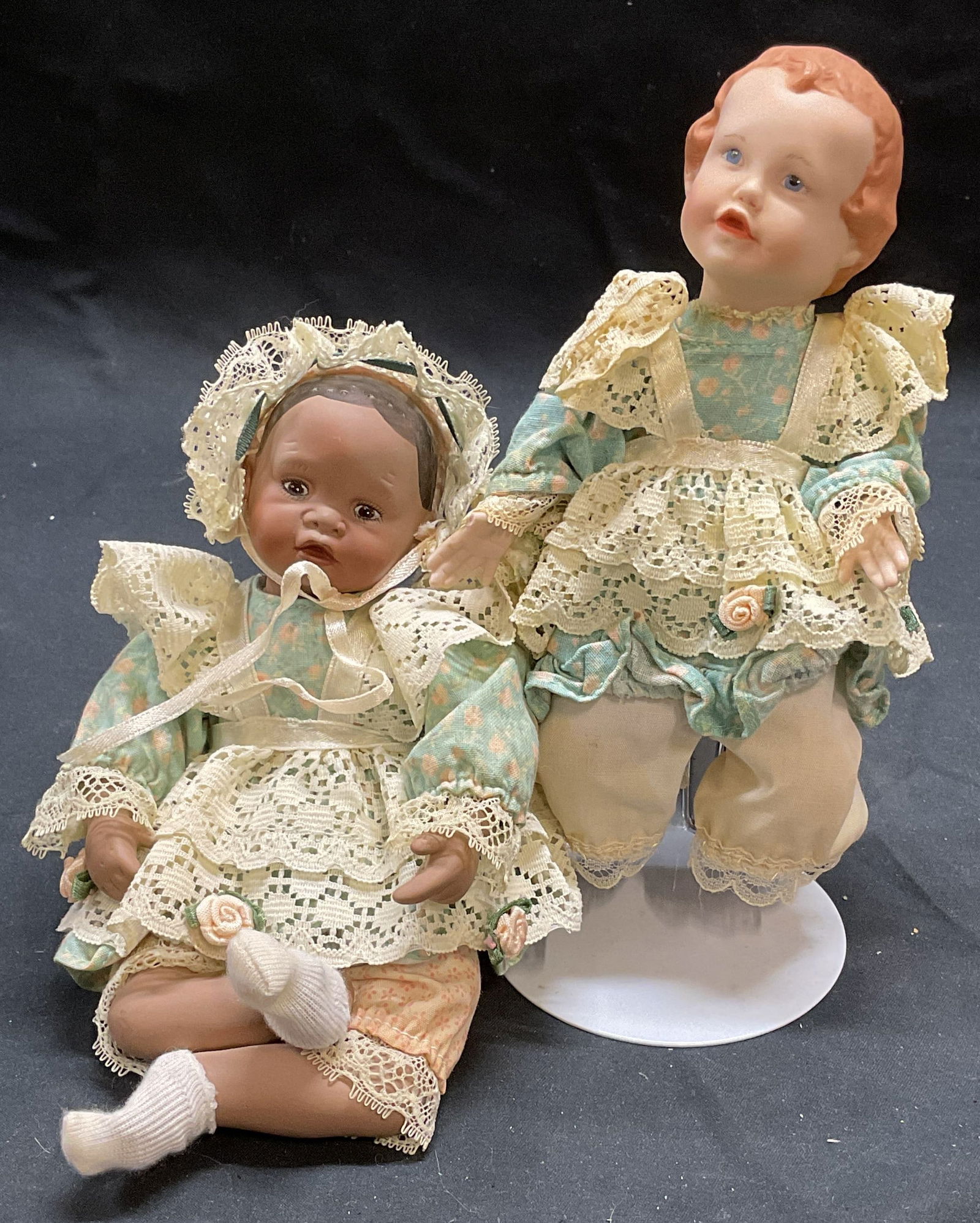 Lot 2 Vtg Yolanda Bello Porcelain Baby Dolls (1 of 7)