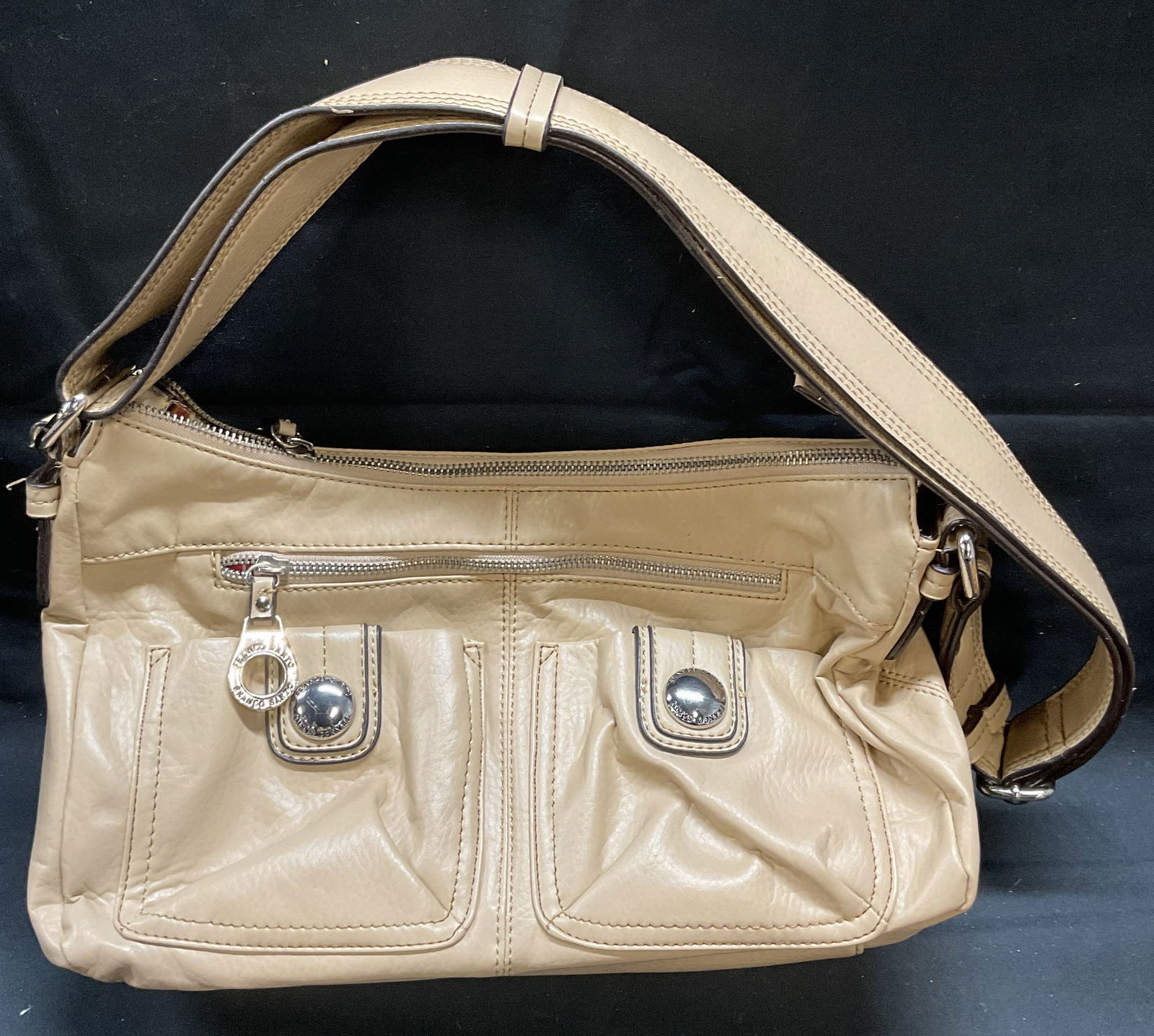 Franco Sarto Beige Faux Leather Handbag (1 of 6)