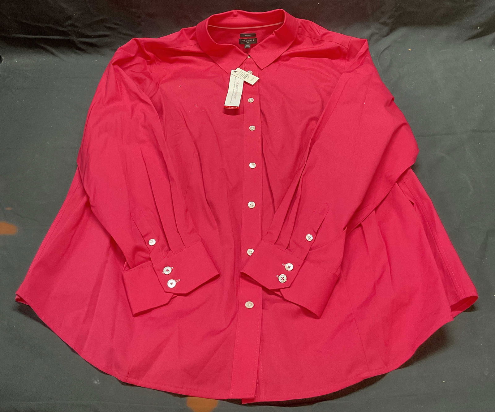 Talbots Pink Cotton Button Up Top NWT (1 of 6)
