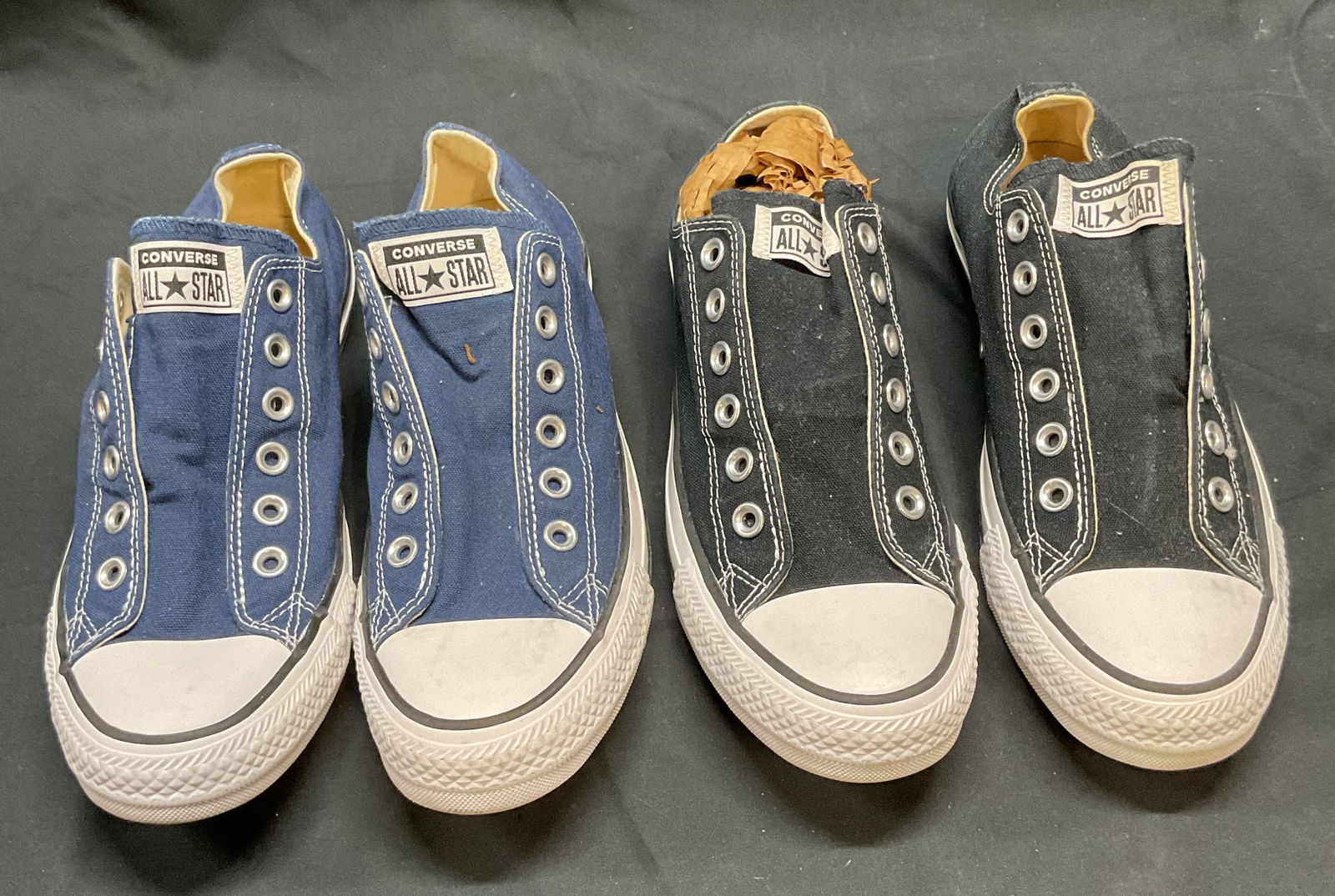 Lot 2 Converse Black & Blue Canvas Sneakers (1 of 6)