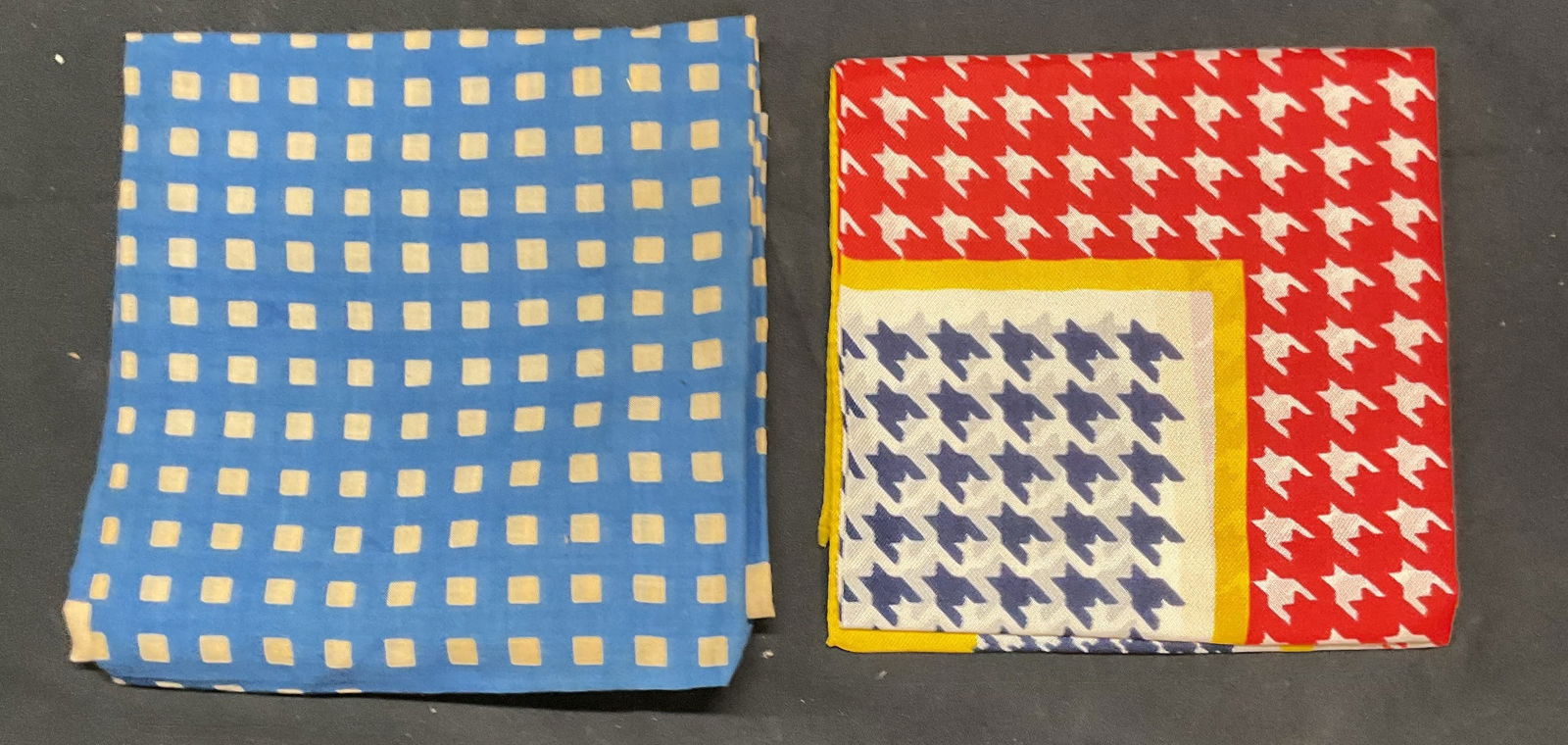 Lot 2 Vintage Graphic Print Scarves, Italy, USA (1 of 6)