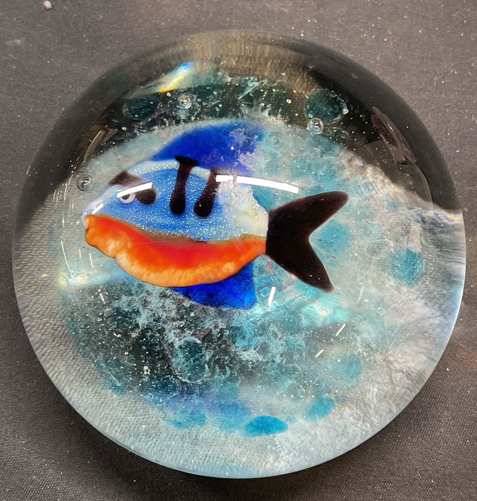 OGGETTI MURANO Glass Fish Paperweight Italy (1 of 6)
