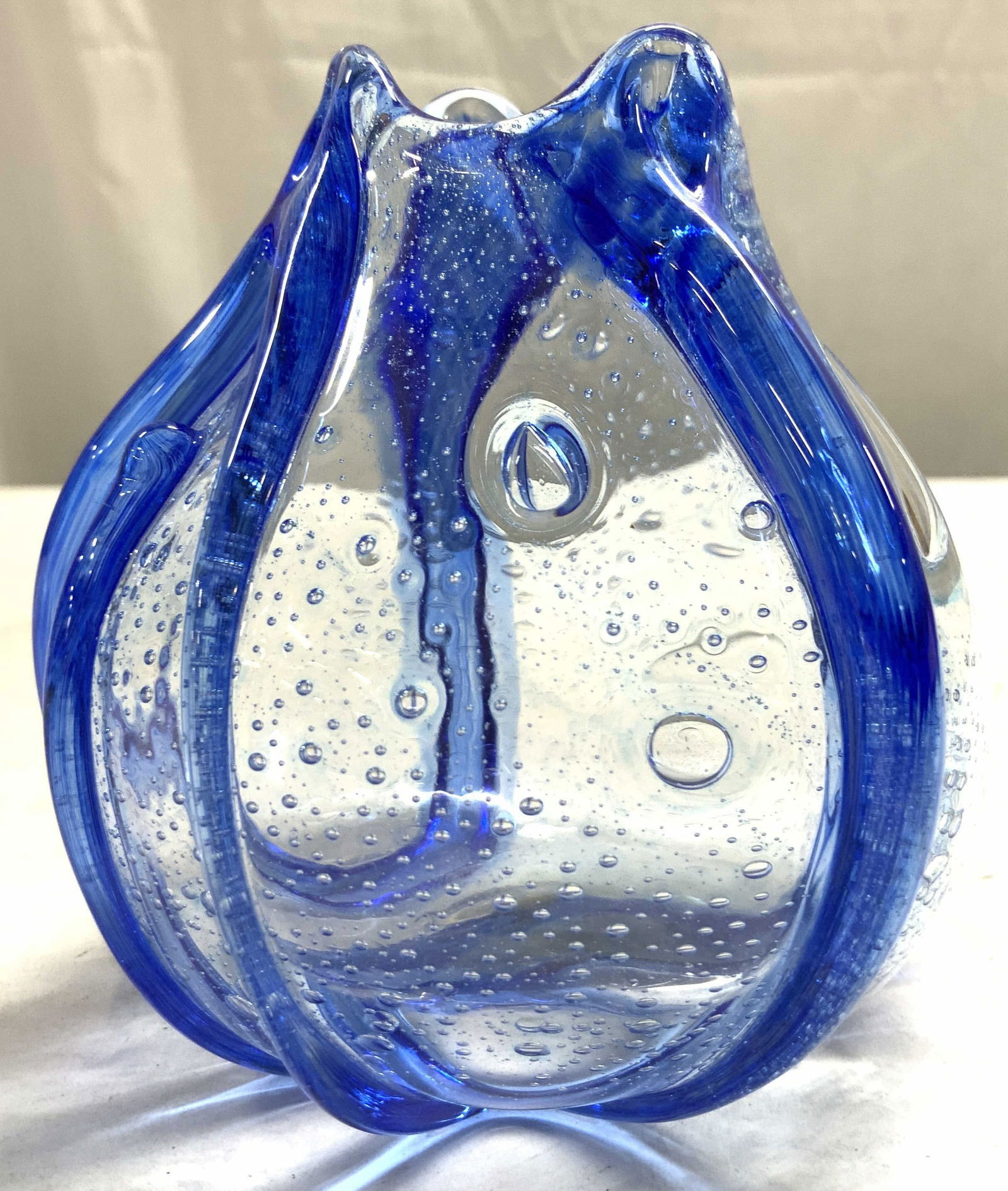 Hand Blown Bubble Art Glass Vessel (1 of 6)