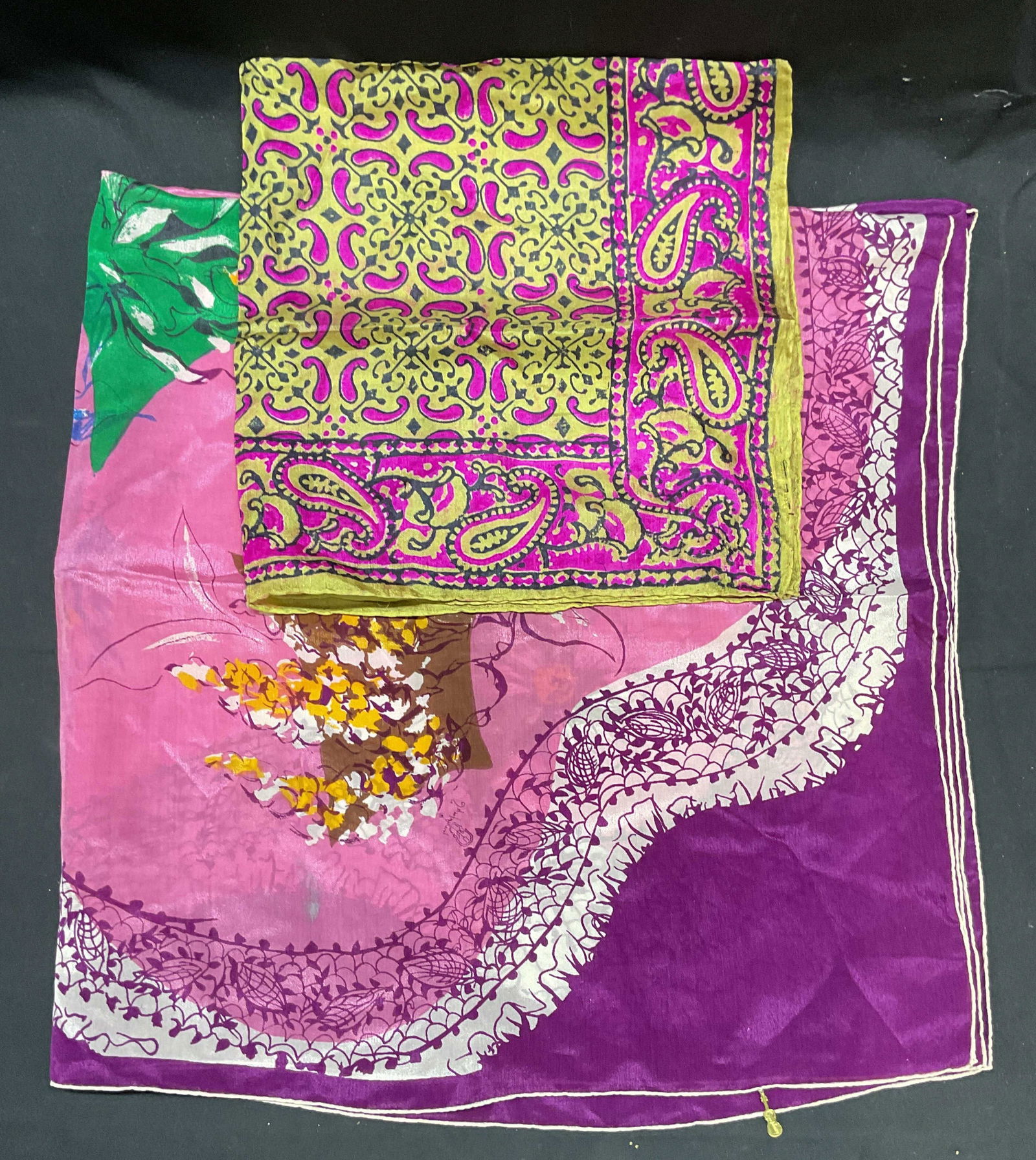 Lot 2 Symphony Pink Floral Scarf, More (1 of 8)