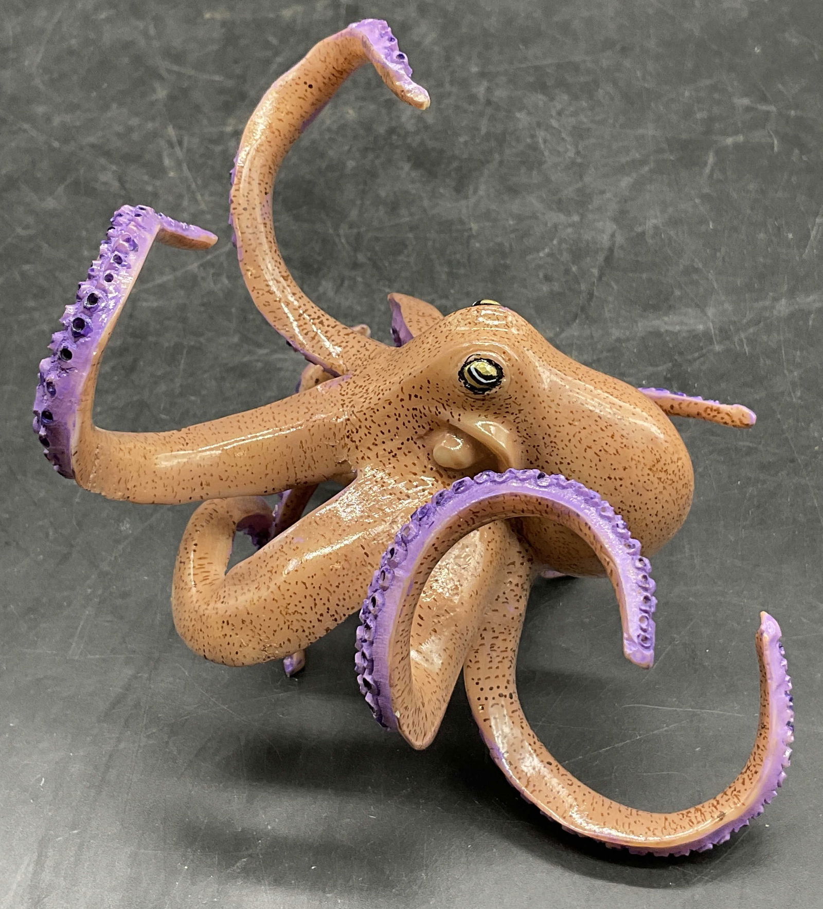Speckled Tan & Purple Octopus Figural (1 of 9)