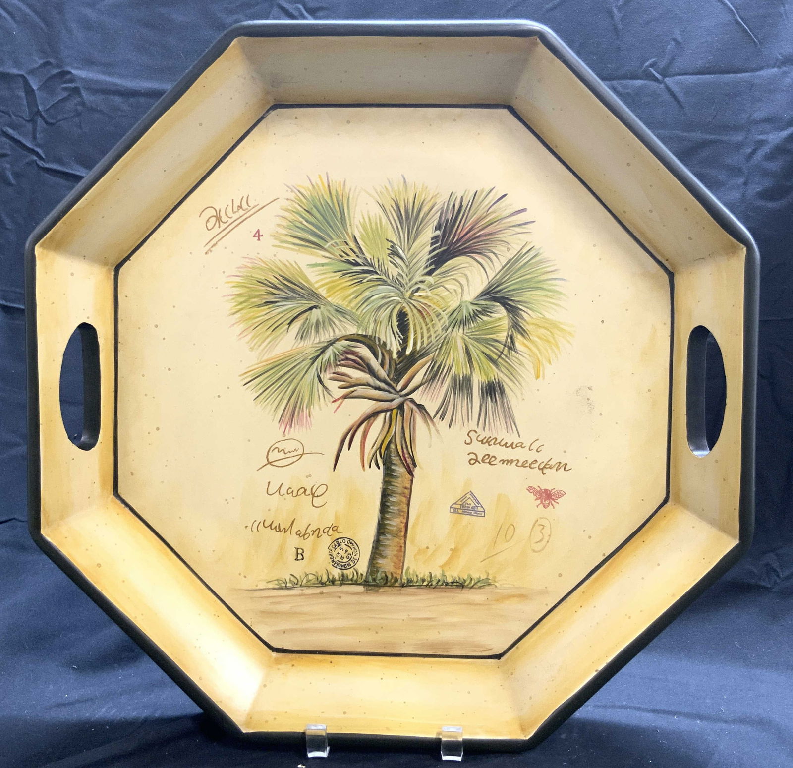 TAM SAN DESIGNS Hand Painted Octagonal Serv Tray (1 of 10)