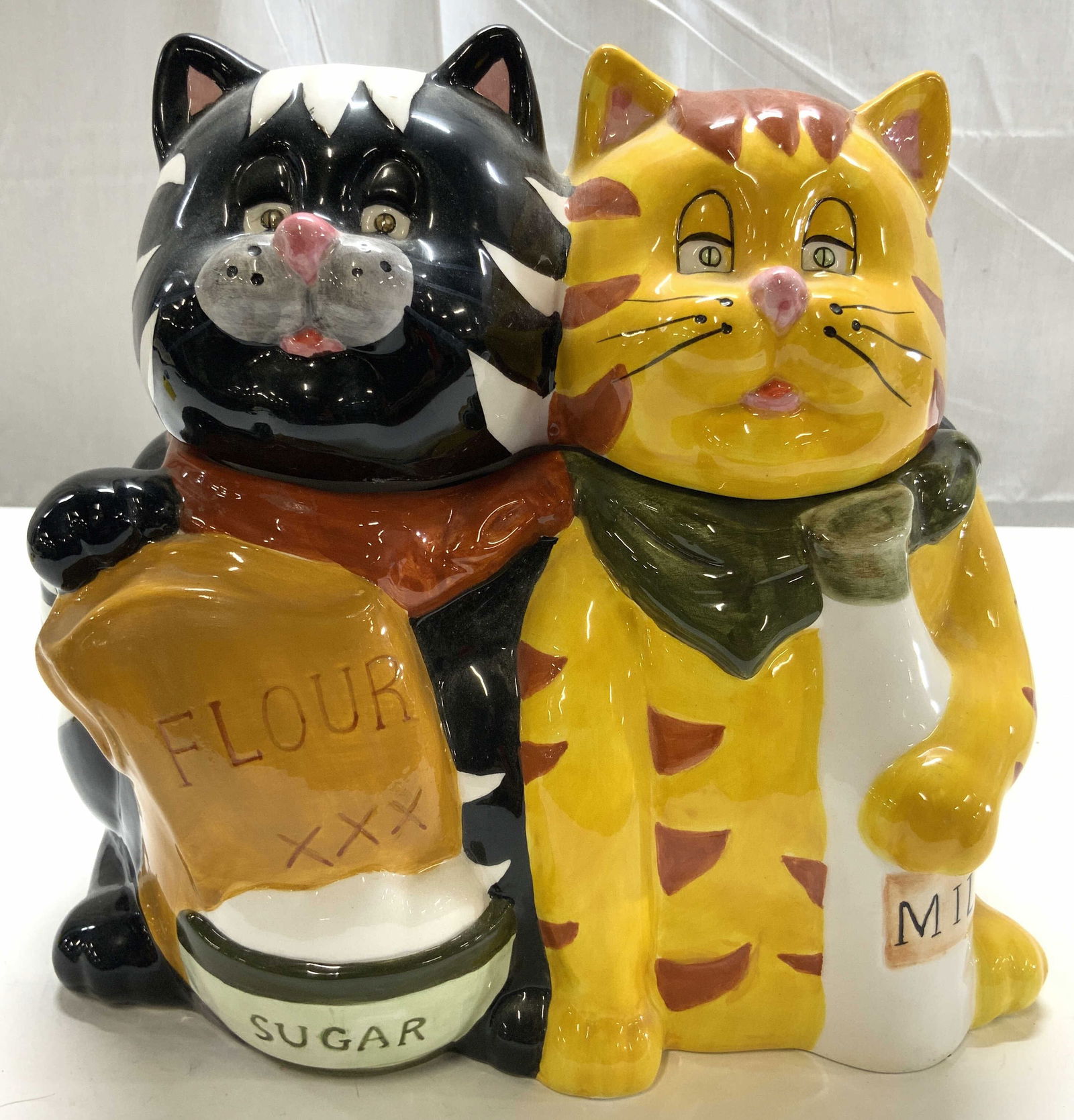 AMBIANCE COLLECTIONS Cats Porc Cookie Jar W Lid (1 of 8)