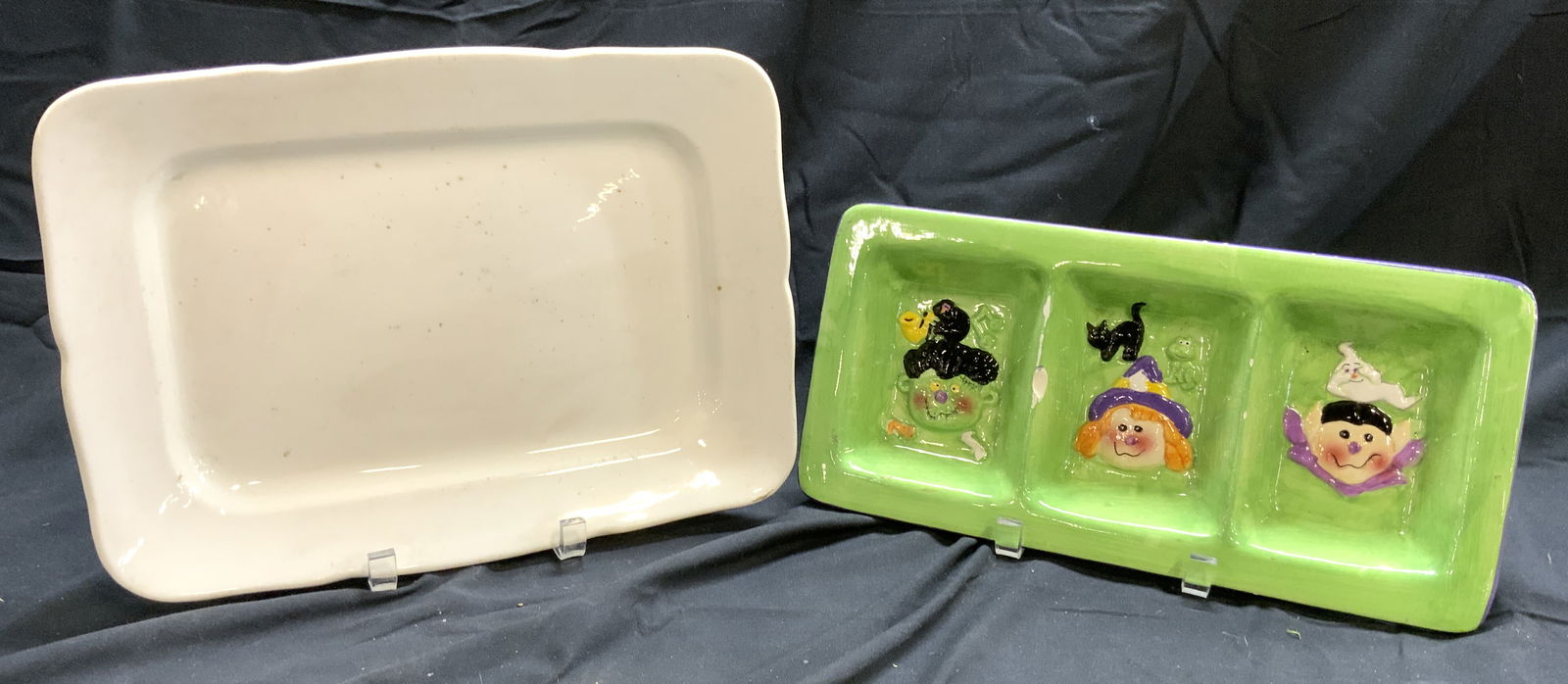 Lot 2 Porc Serving Trays John Haddok Eng, & More (1 of 8)