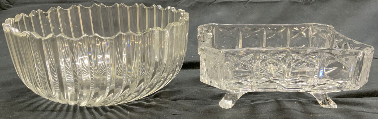 Lot 2 Art Glass & Crystal Vessels MIKASA & More (1 of 9)