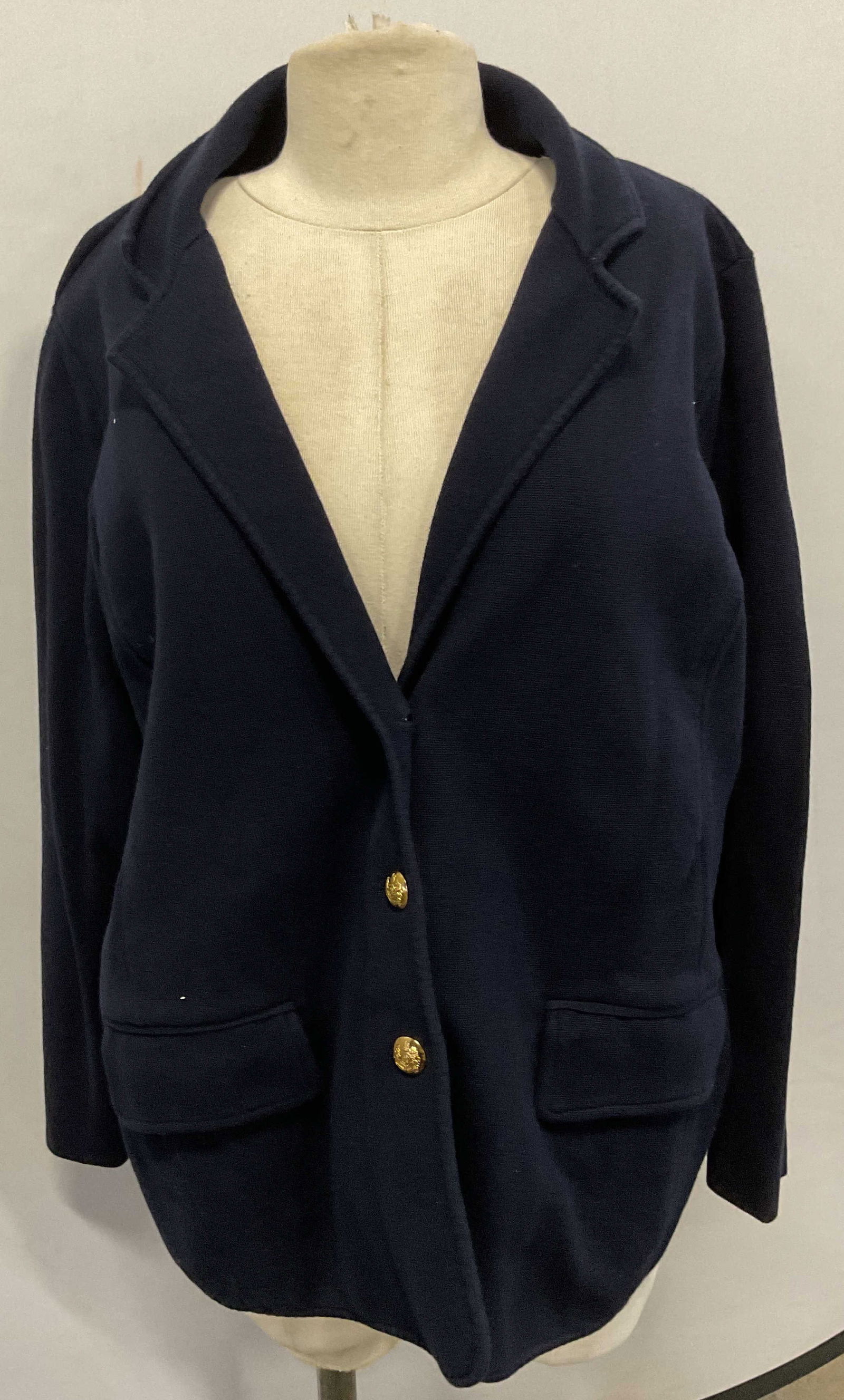Ralph Lauren Blue Cotton Sweater Jacket (1 of 6)