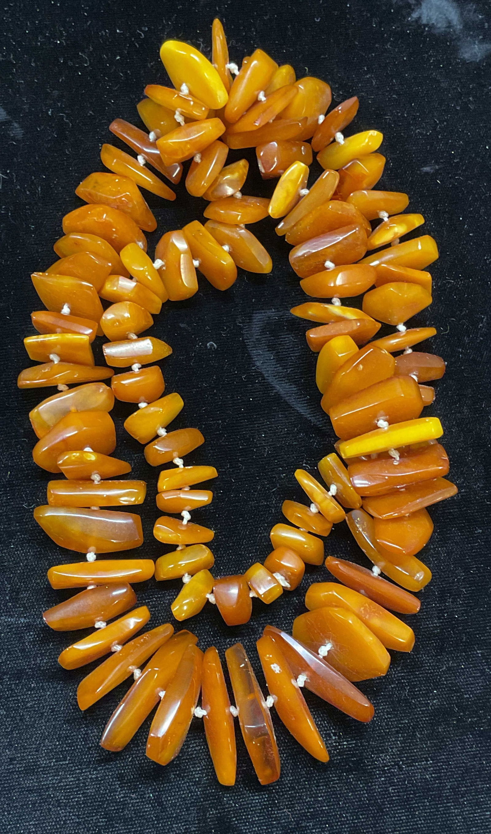 Vintage Chunky Amber Beaded Necklace (1 of 6)