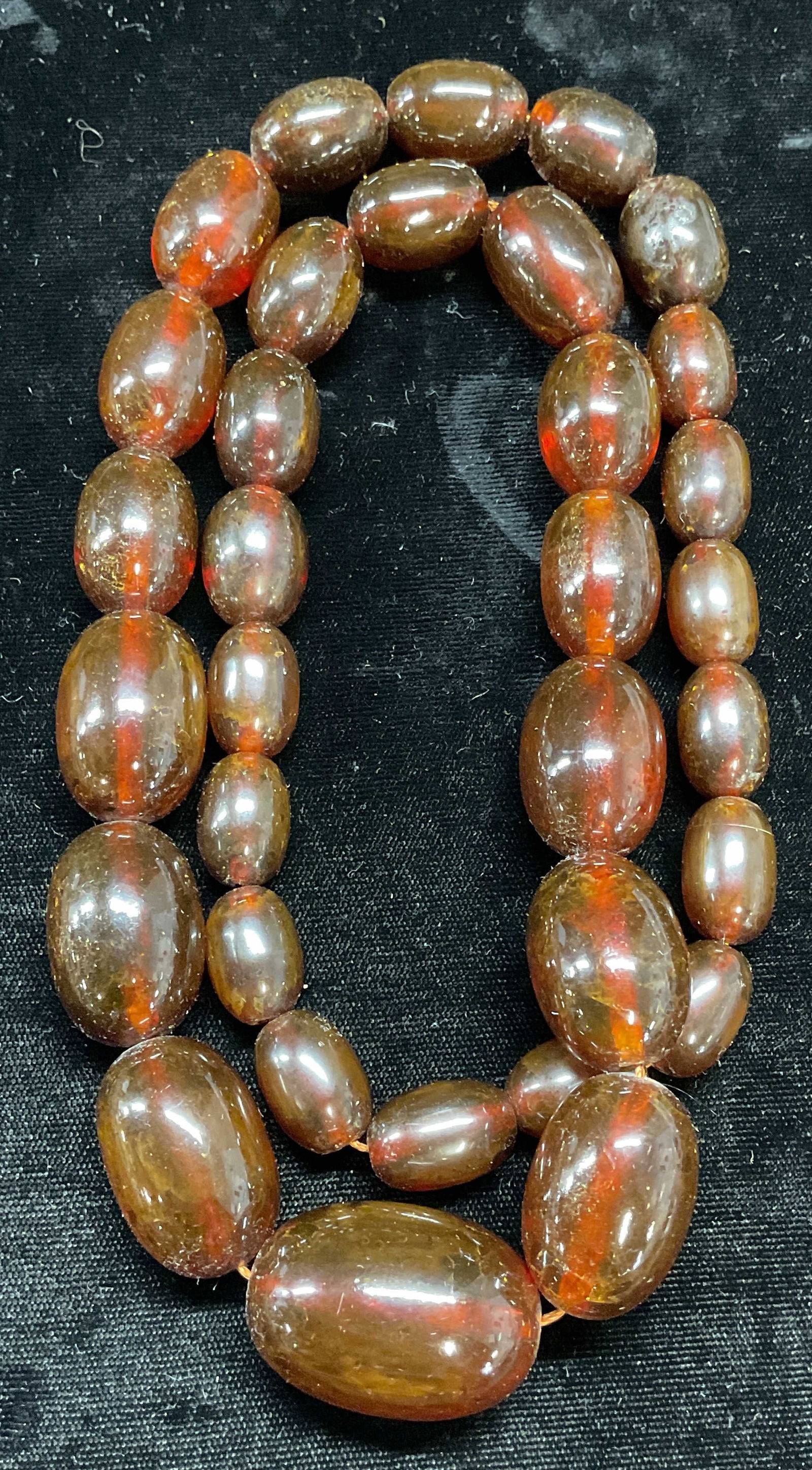 Vintage Chunky Amber Beaded Necklace (1 of 6)