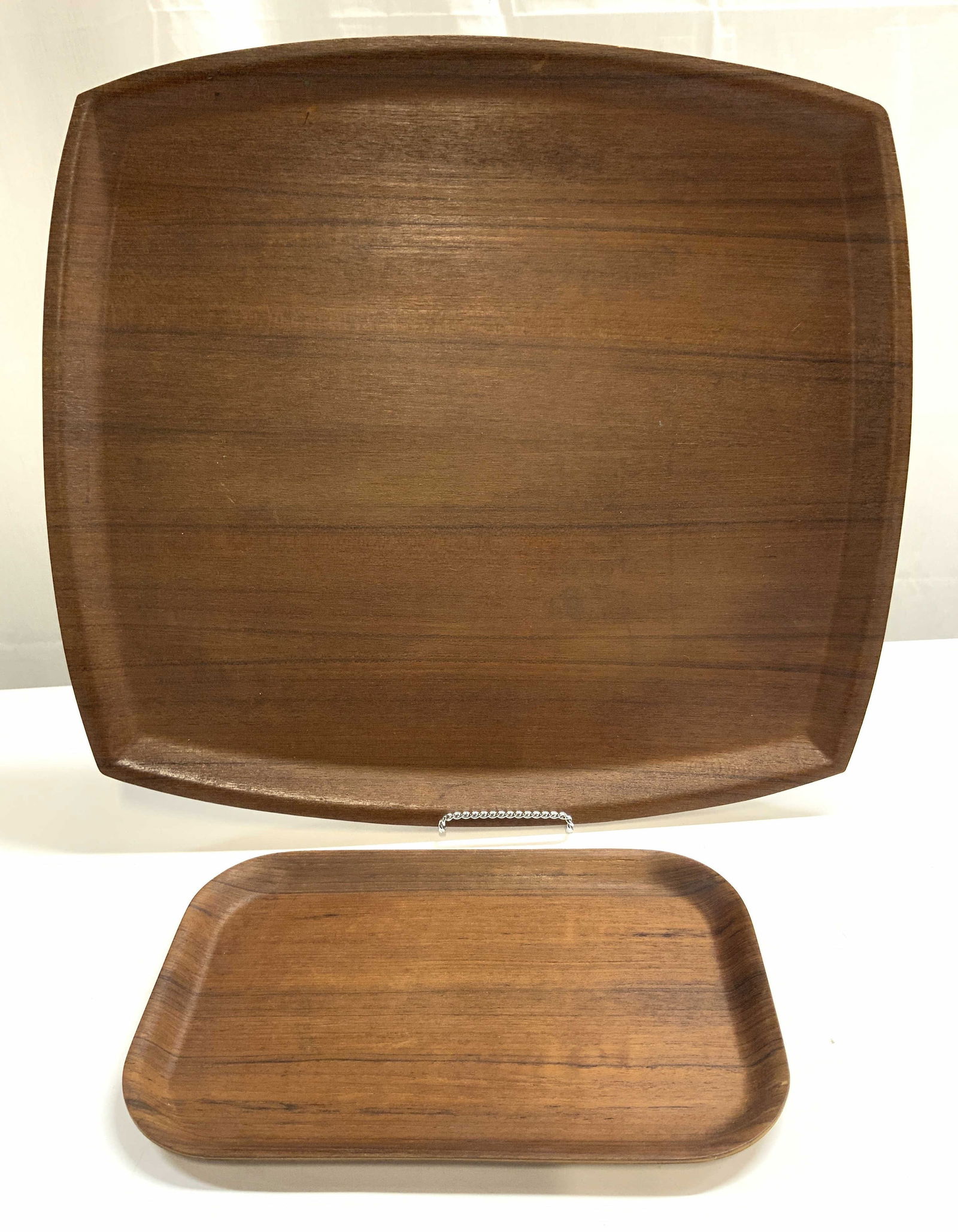 Fanerprodukter NYBRO 2 Vtg Teak Serv Trays SWEDEN (1 of 6)