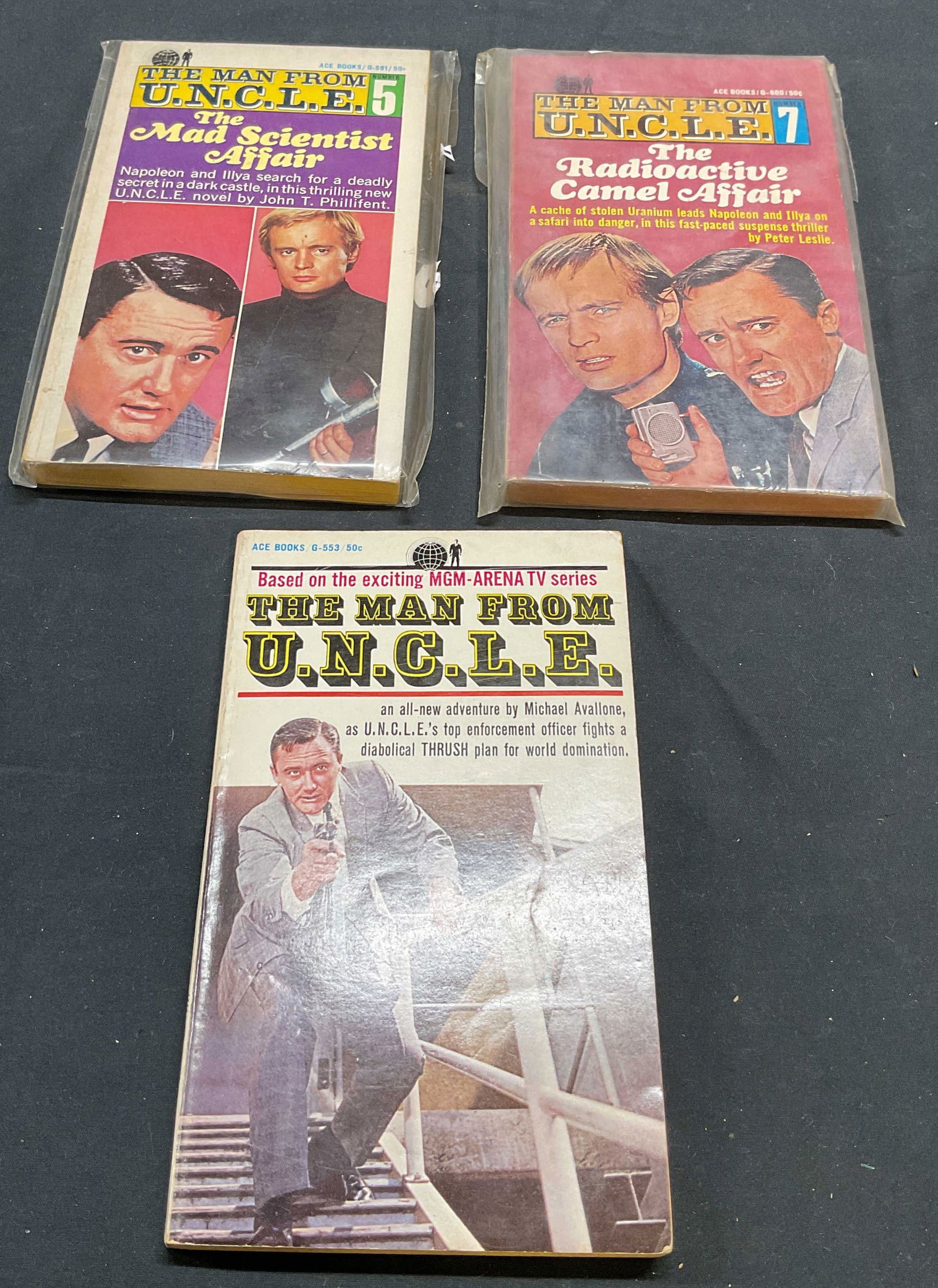 Lot 3 VTG The Man From UNCLE Series Books (1 of 6)