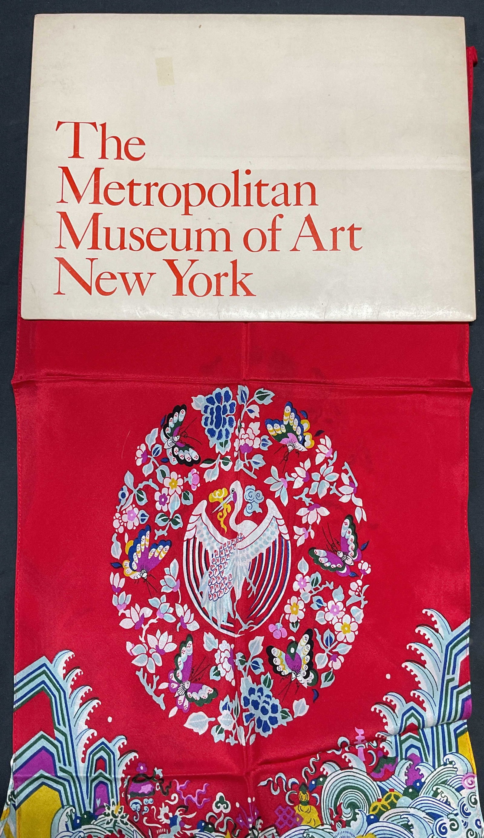 Vintage MMA Chinese Crane Silk Scarf (1 of 6)