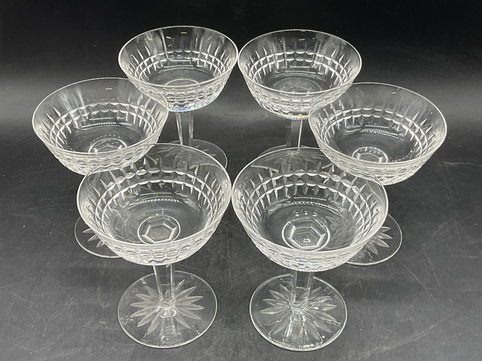 Set 6 WATERFORD Vintage Cut Crystal Stemware (1 of 9)