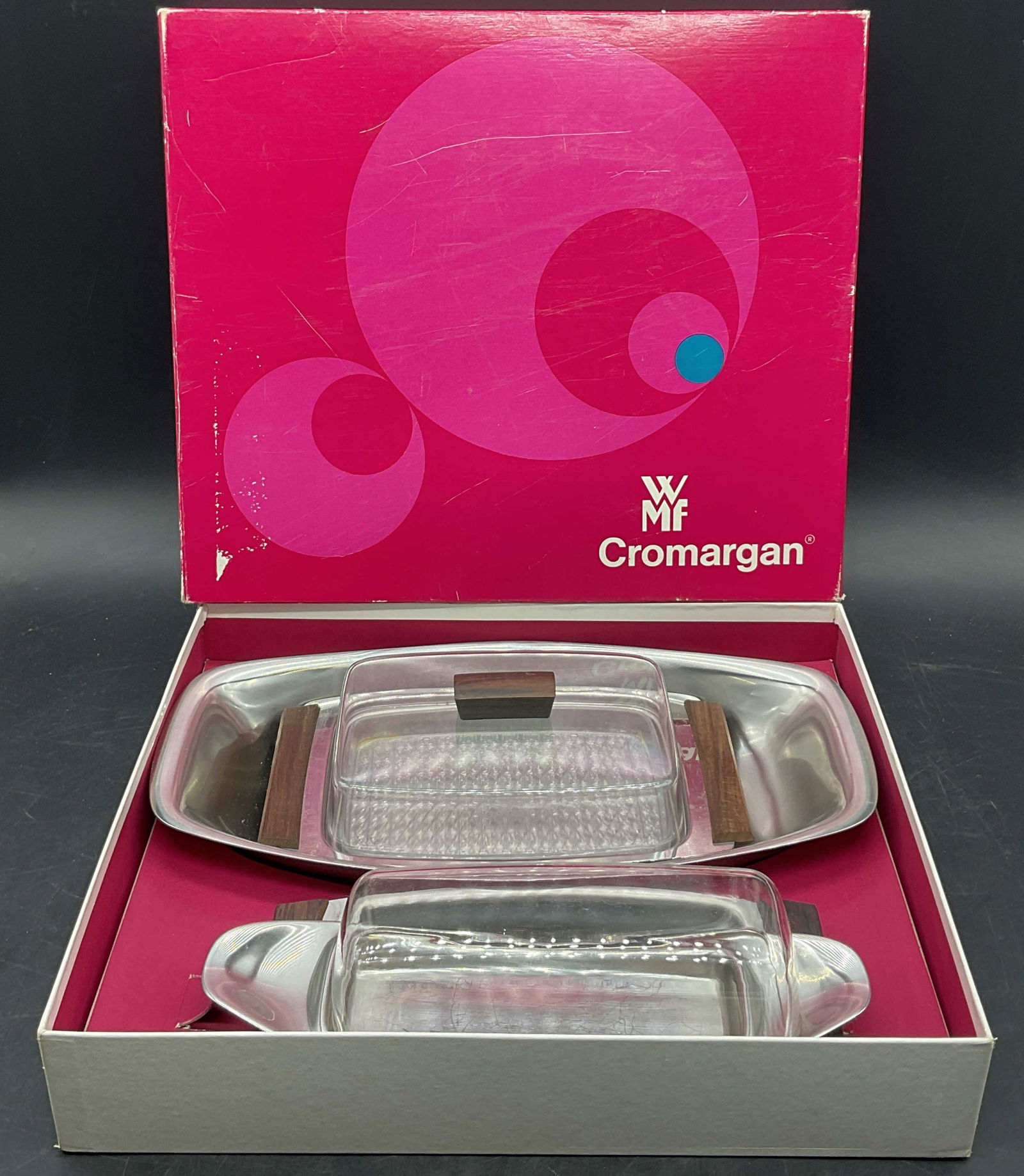 WMF CROMARGAN Vintage Butter Dish Tableware Bx (1 of 7)