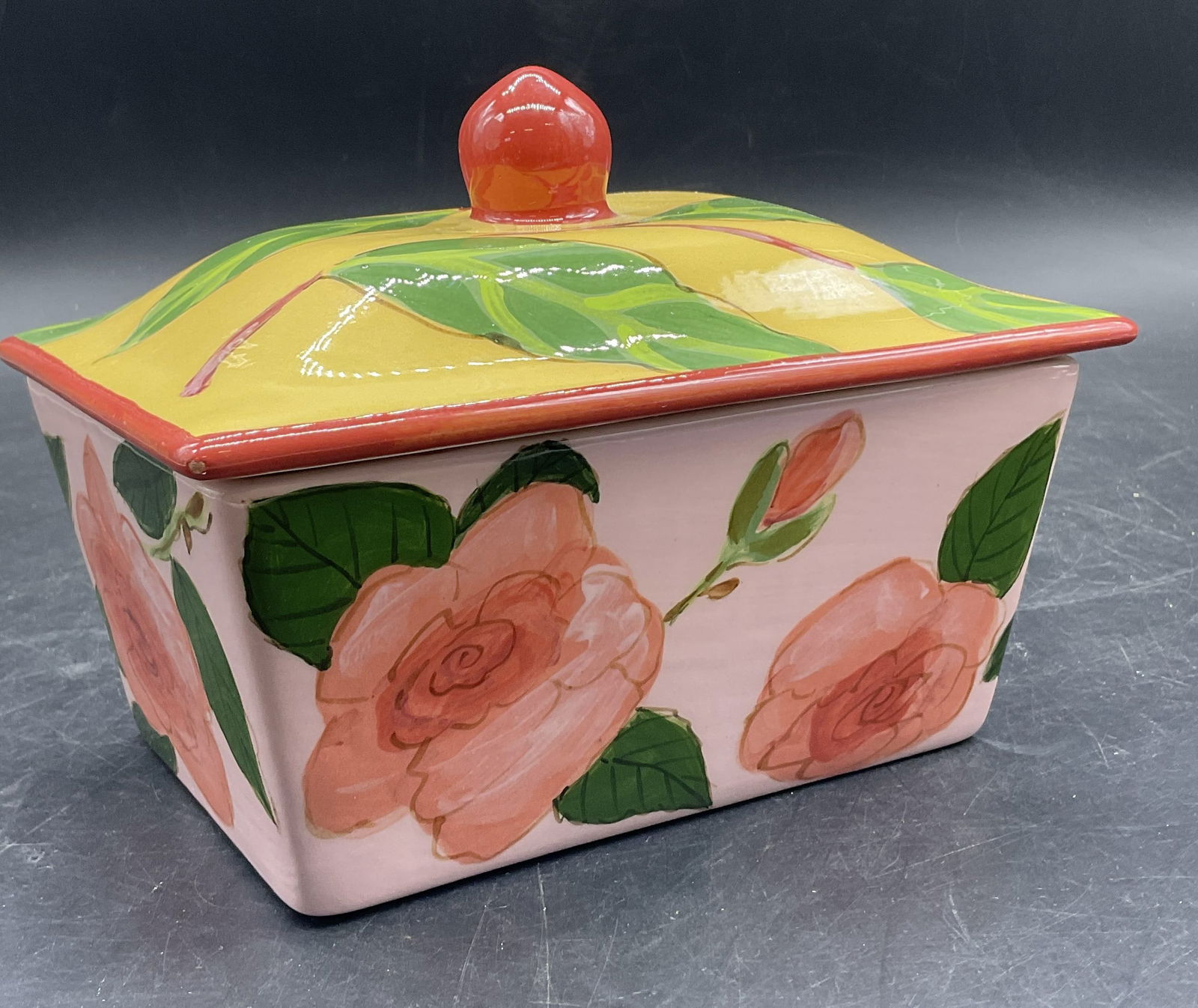 DROLL DESIGNS Signed Ceramic Lidded Trinket Box (1 of 8)