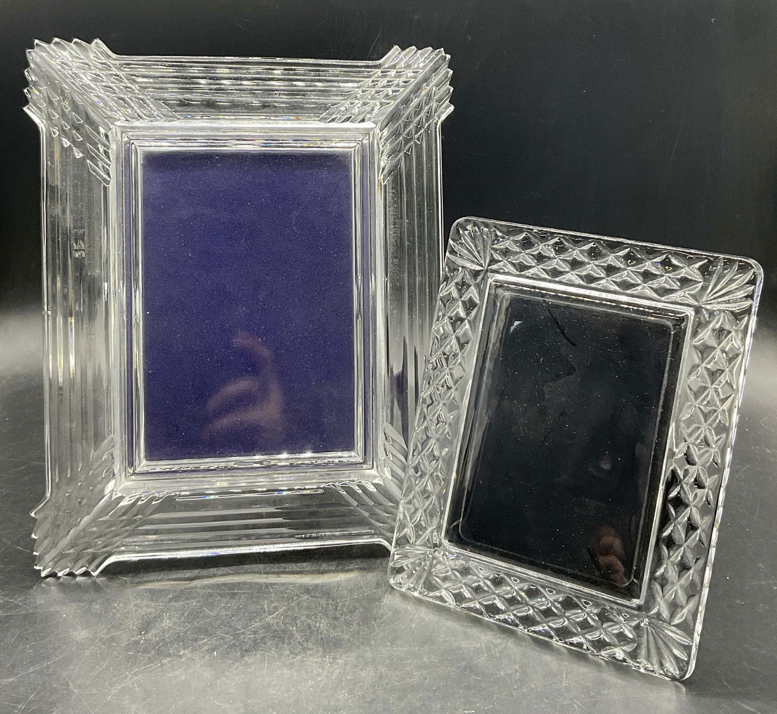 Lot 2 Cut Glass Picture Frames, WATERFORD Crystal+ (1 of 8)