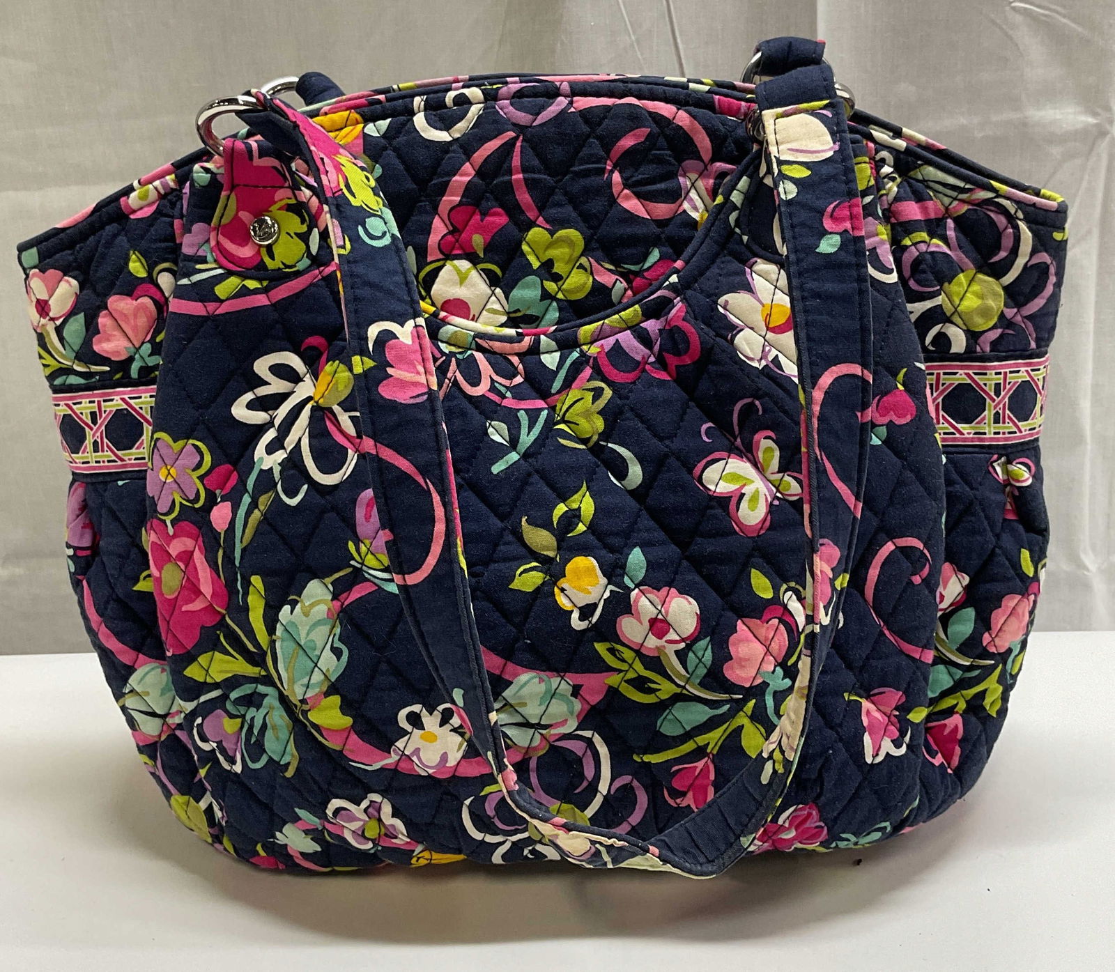 Vera Bradley Blue Floral Quilted Handbag (1 of 7)