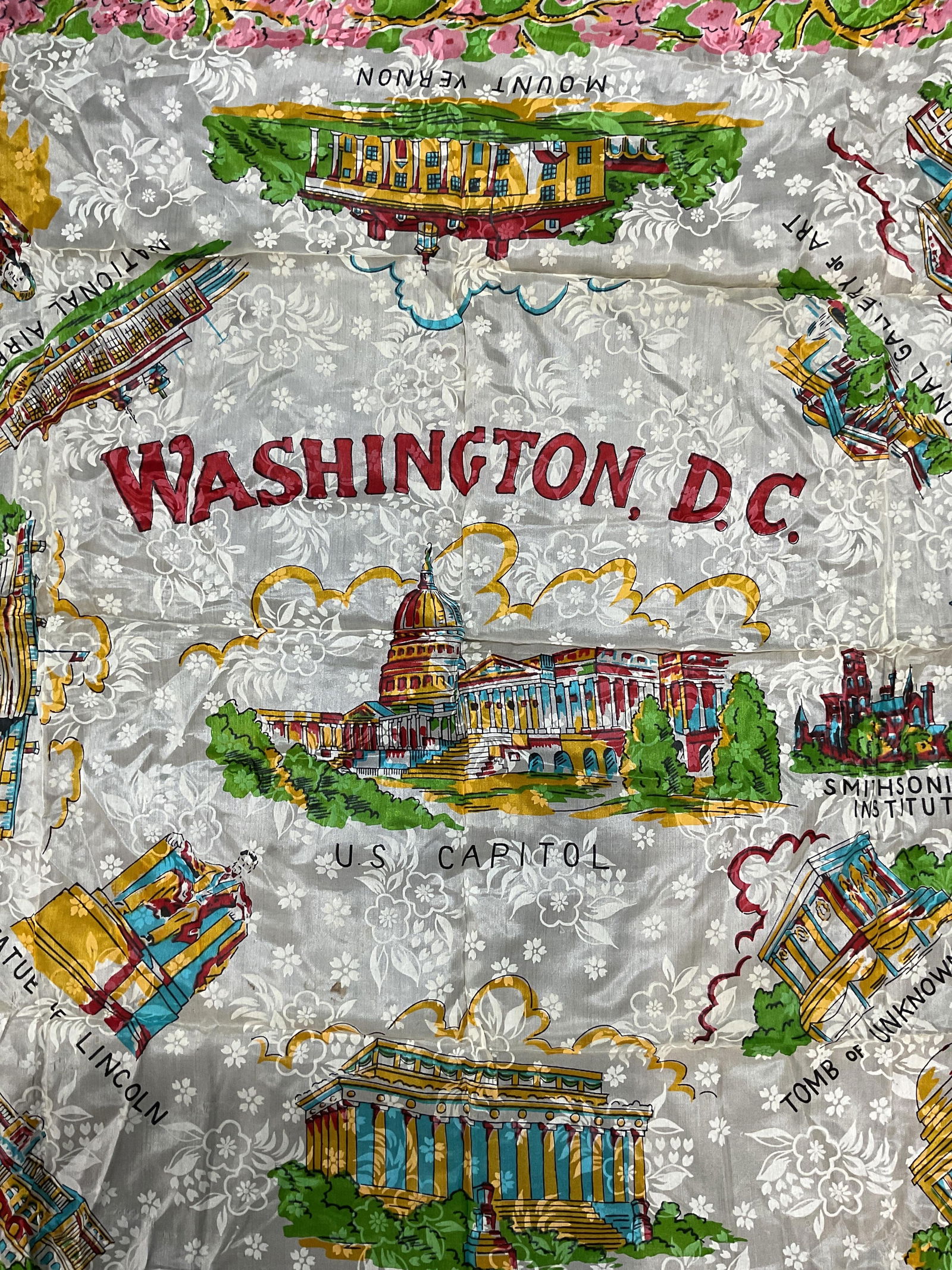 Pair Washington DC Silk Souvenir Travel Scarves (1 of 10)