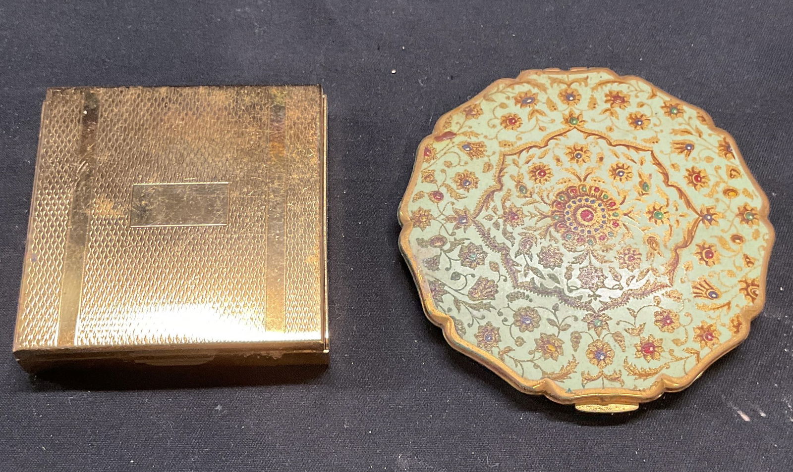 Lot 2 Vtg Stratton Enameled Makeup Compact + (1 of 6)