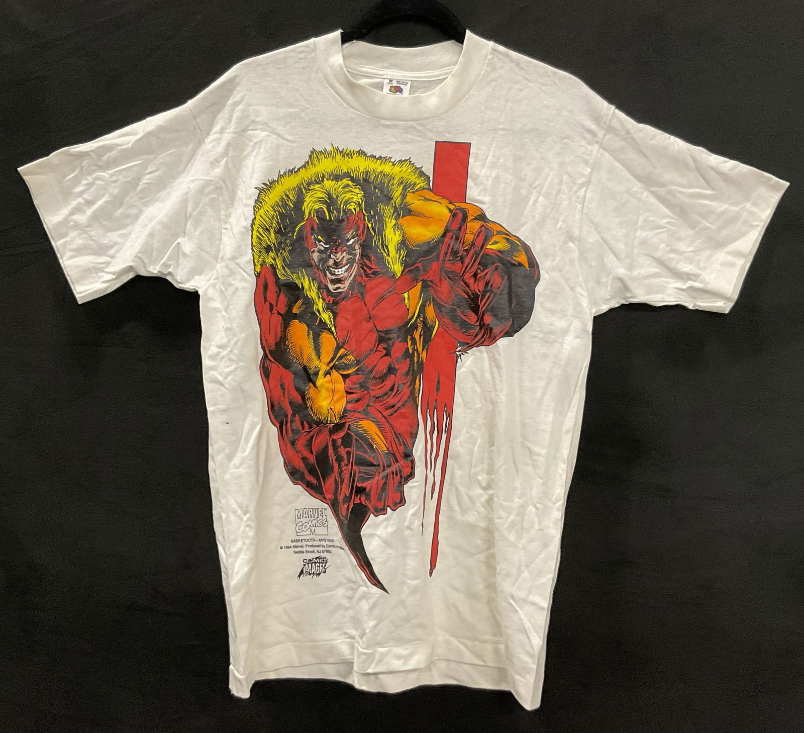 MARVEL SABRETOOTH FruitoftheLoom Vntg Shirt US1994 (1 of 9)