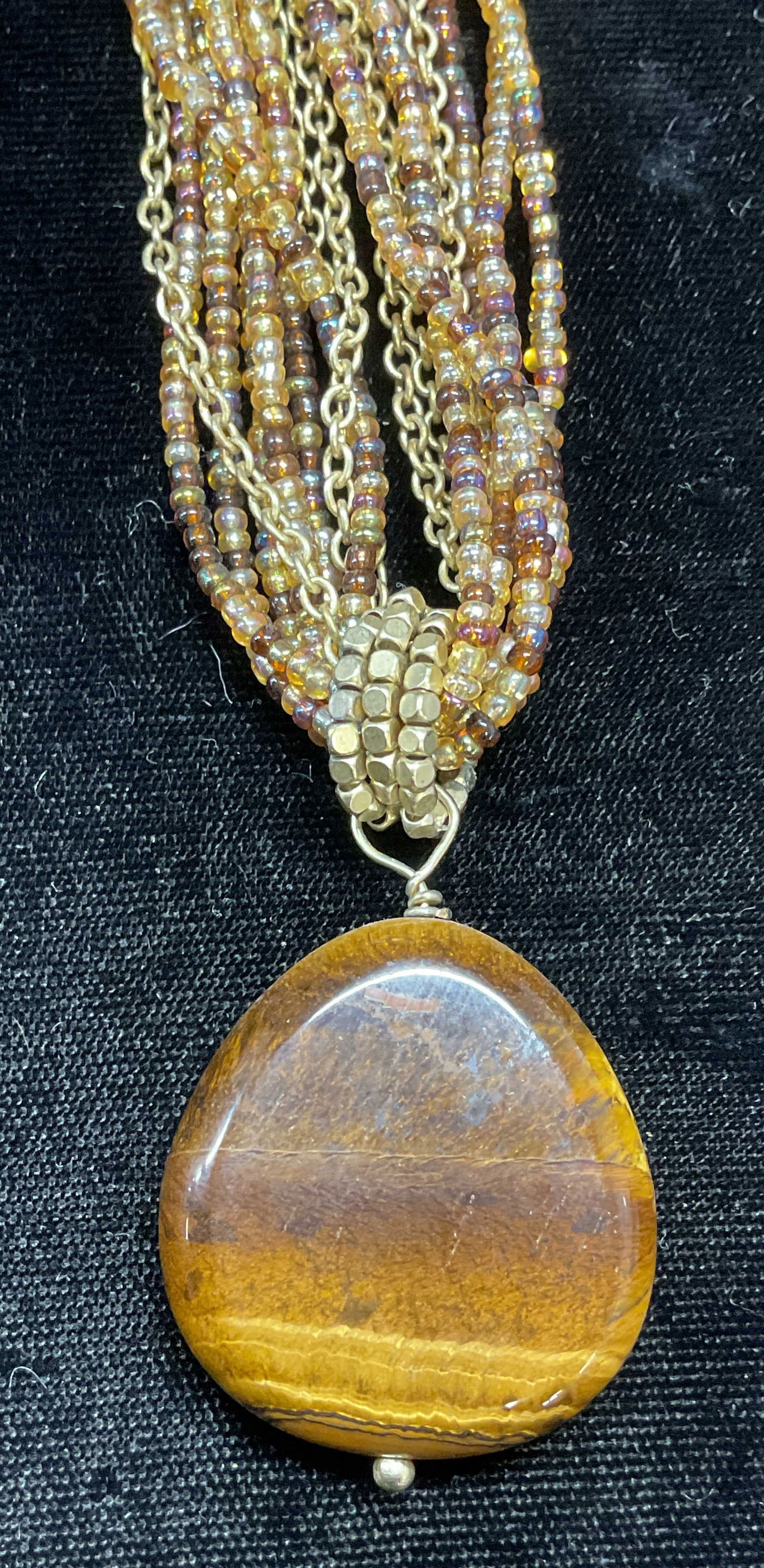 Lia Sophia Tigers Eye Pendant Necklace (1 of 6)