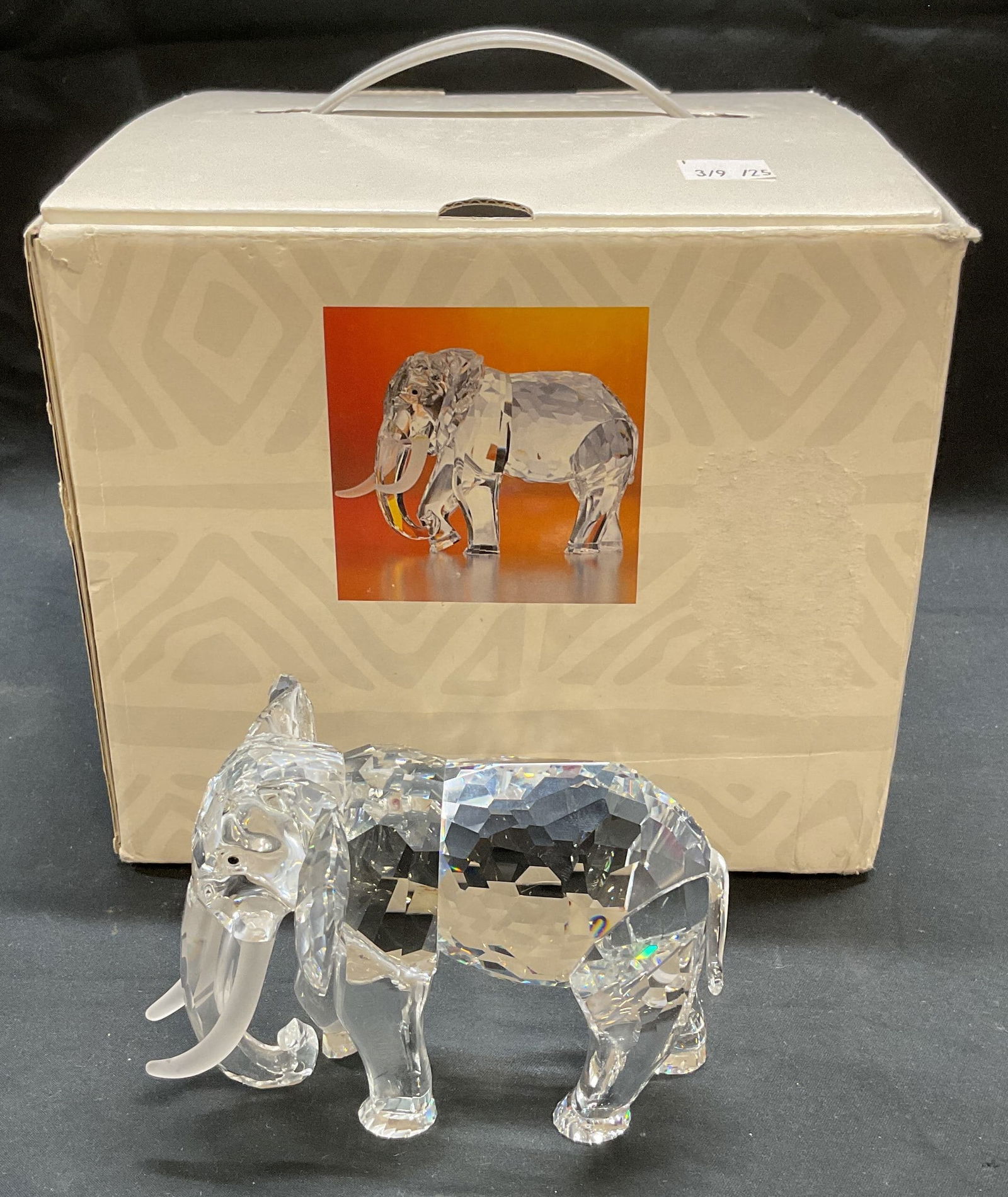 Vtg Swarovski Crystal African Elephant Figural (1 of 7)