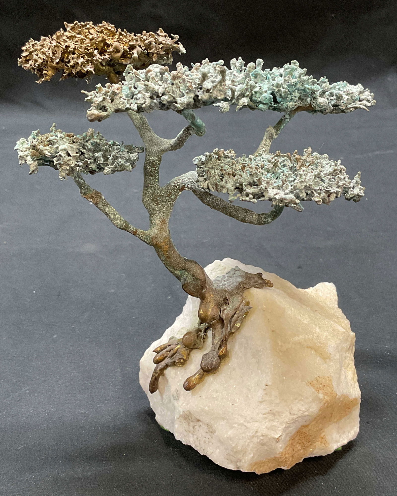 Vintage Quartz & Metal Bonsai Tree Figural (1 of 6)