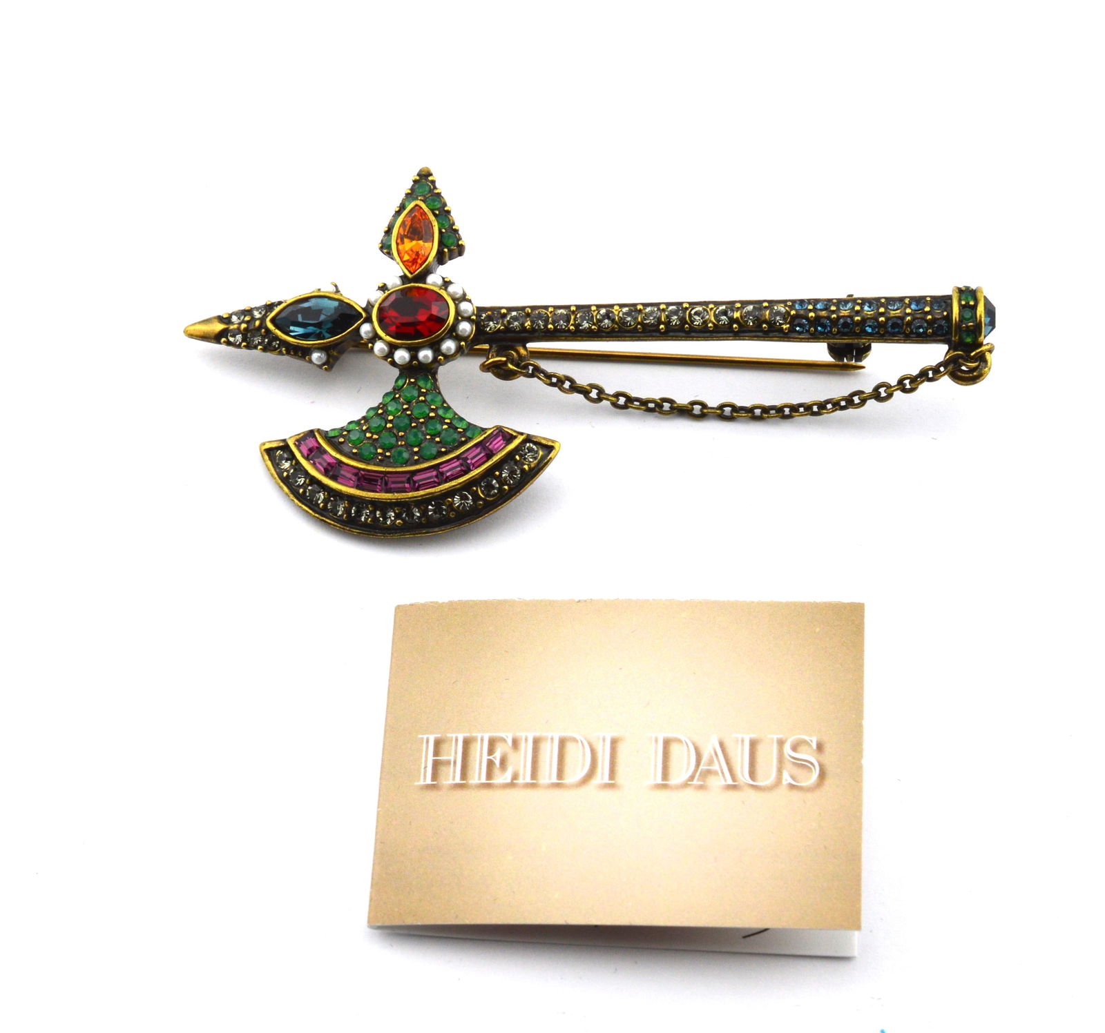 Heidi Daus Long Handle Axe Brooch NEW (1 of 3)