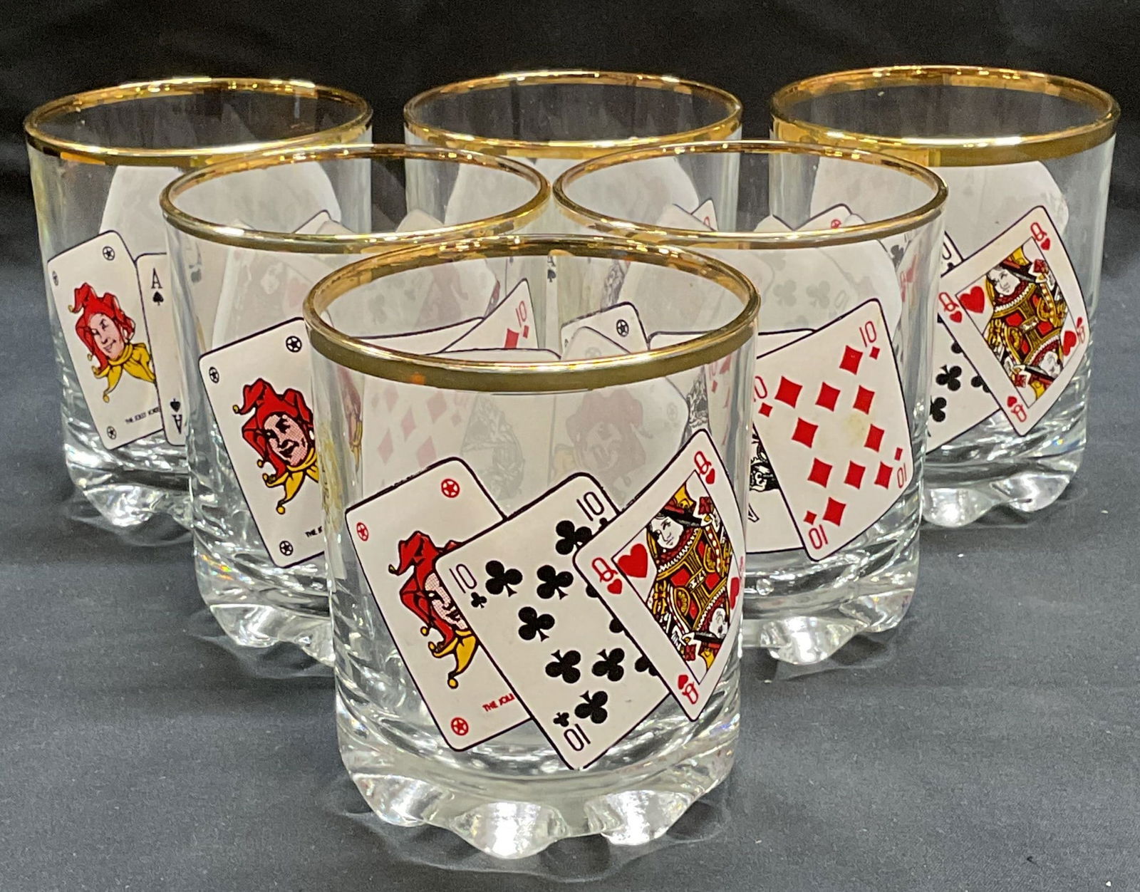 6 Pasabahce Circle Playing Card Lowball Glasses TR (1 of 7)