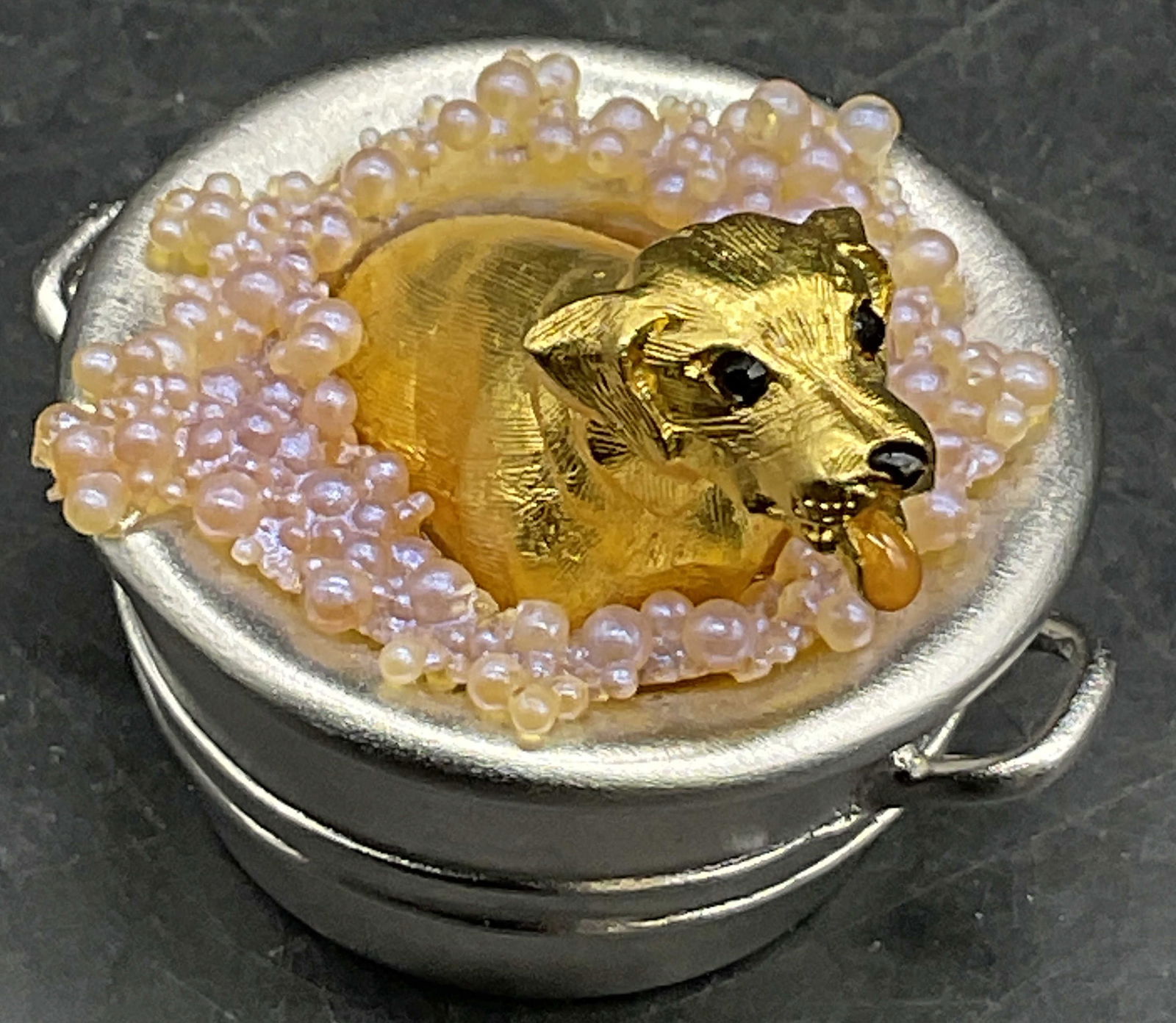 2002 Estee LAUDER Dog Bubble Bath Trinket Box (1 of 8)