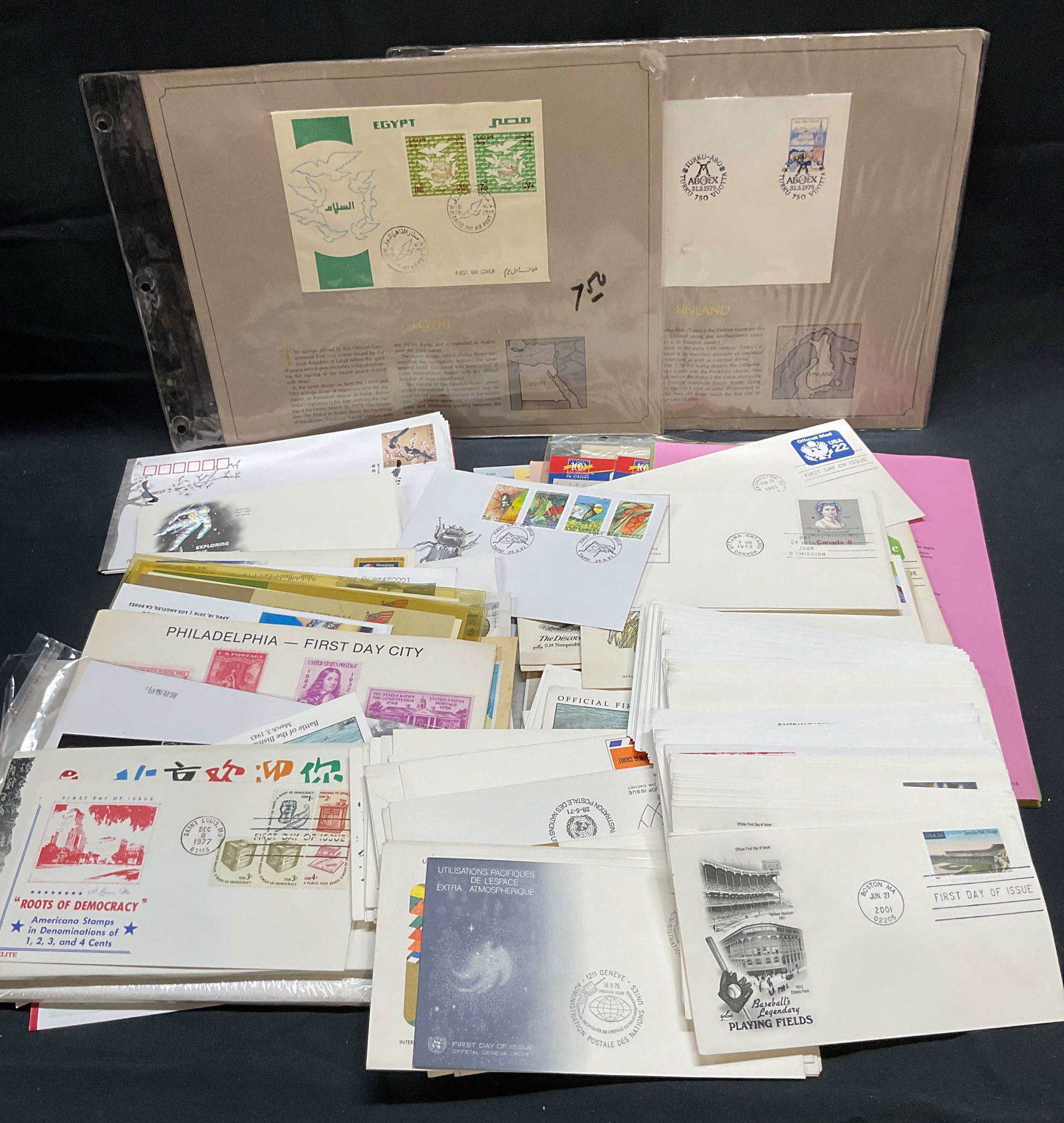 Group Vtg USA & International First Issue Stamps (1 of 8)