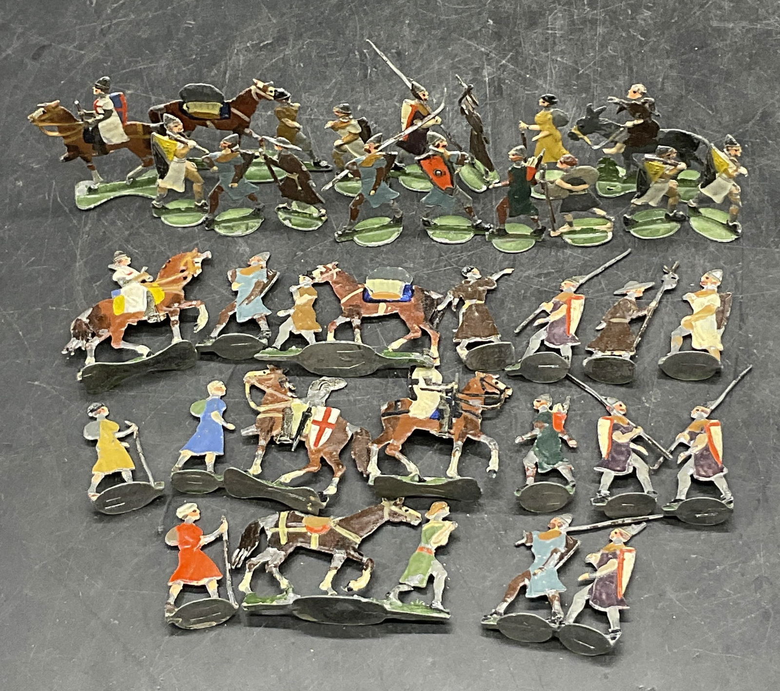 Grp Lot Antique Hand Painted Lead Soldier Figurals (1 of 7)